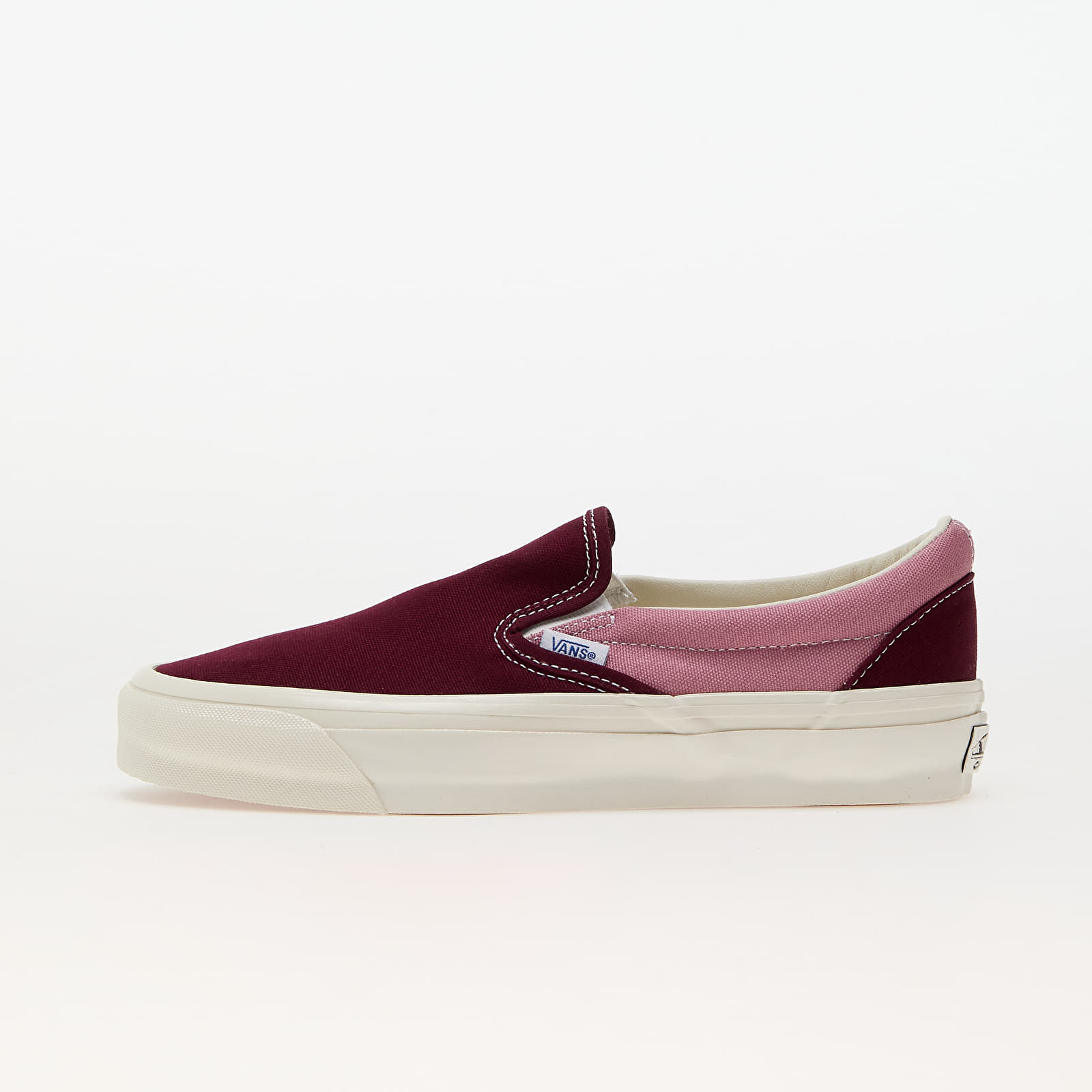 Burgundy slip on vans womens online