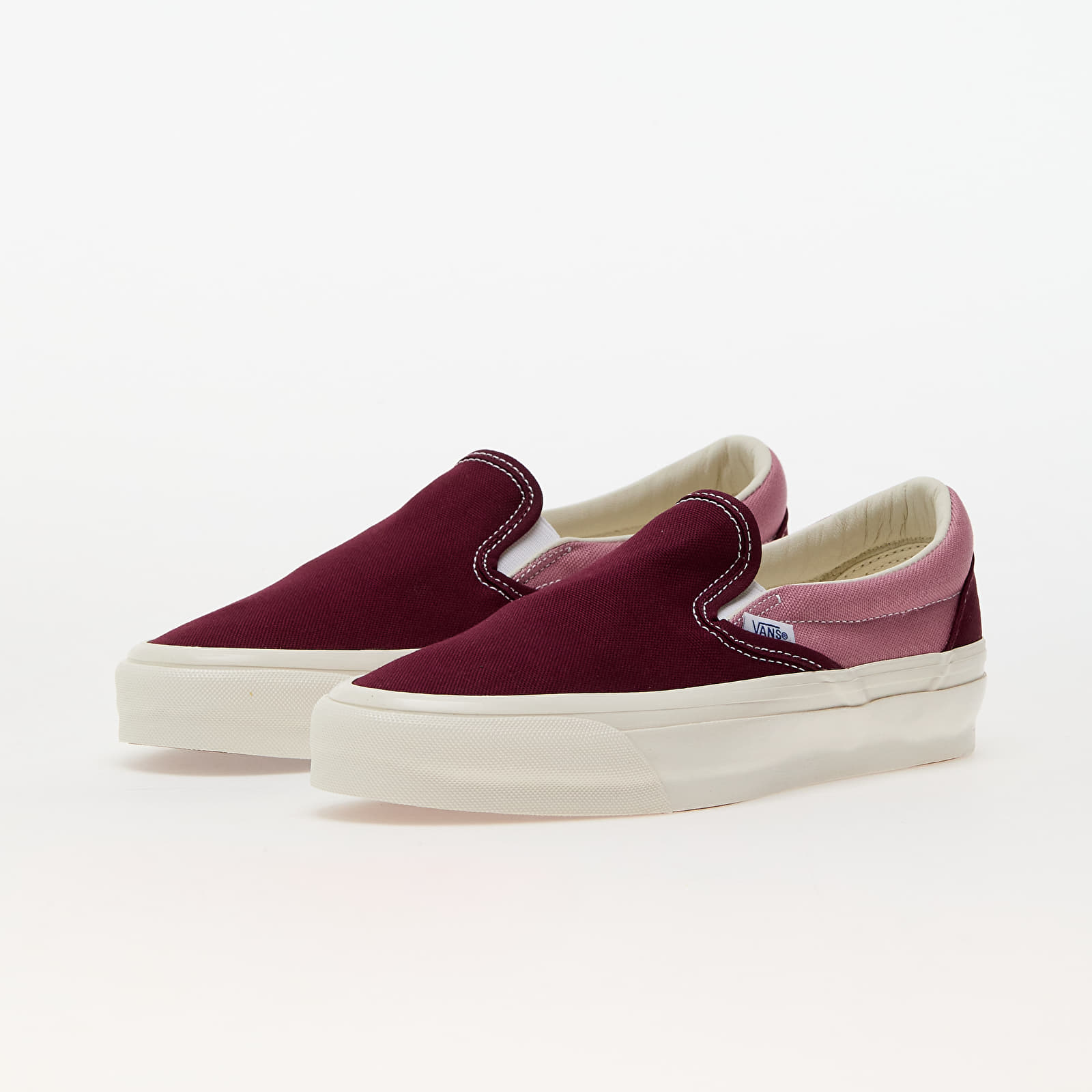 Men s shoes Vans LX Slip On Reissue 98 LX Bmx Maroon Pink Footshop