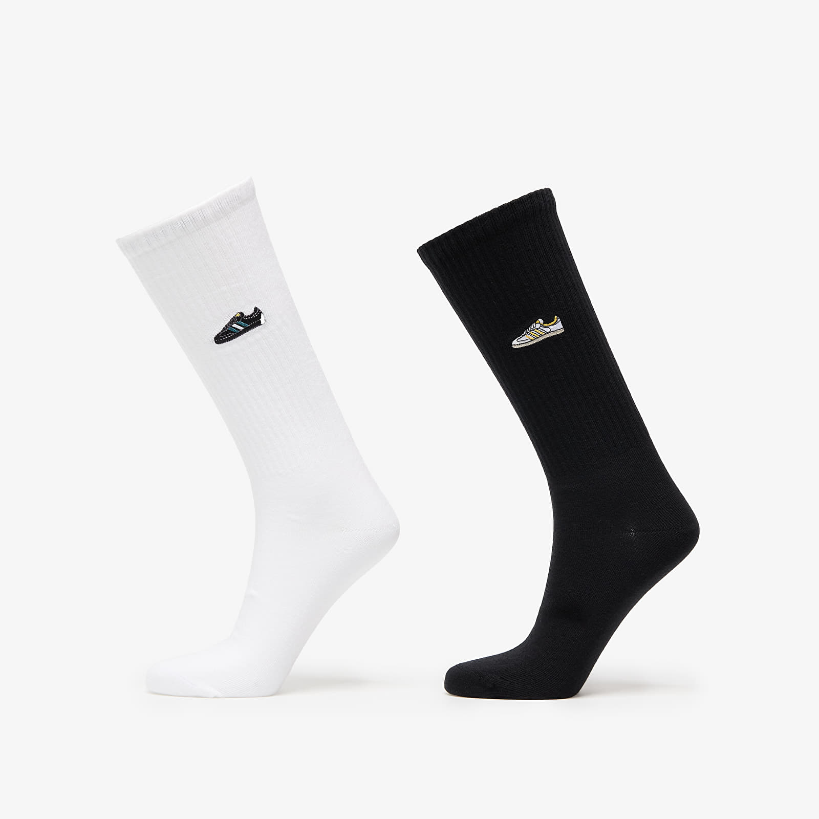 Pánske ponožky adidas Samba Crew 2-Pack White/ Black