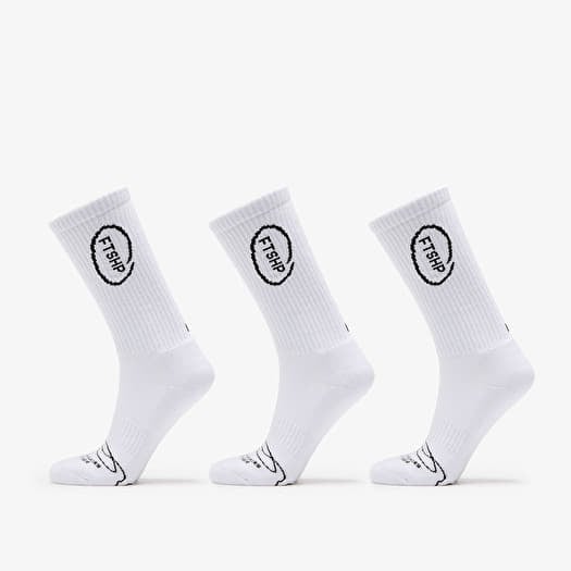 Footshop High Crew Socks 3-Pack White