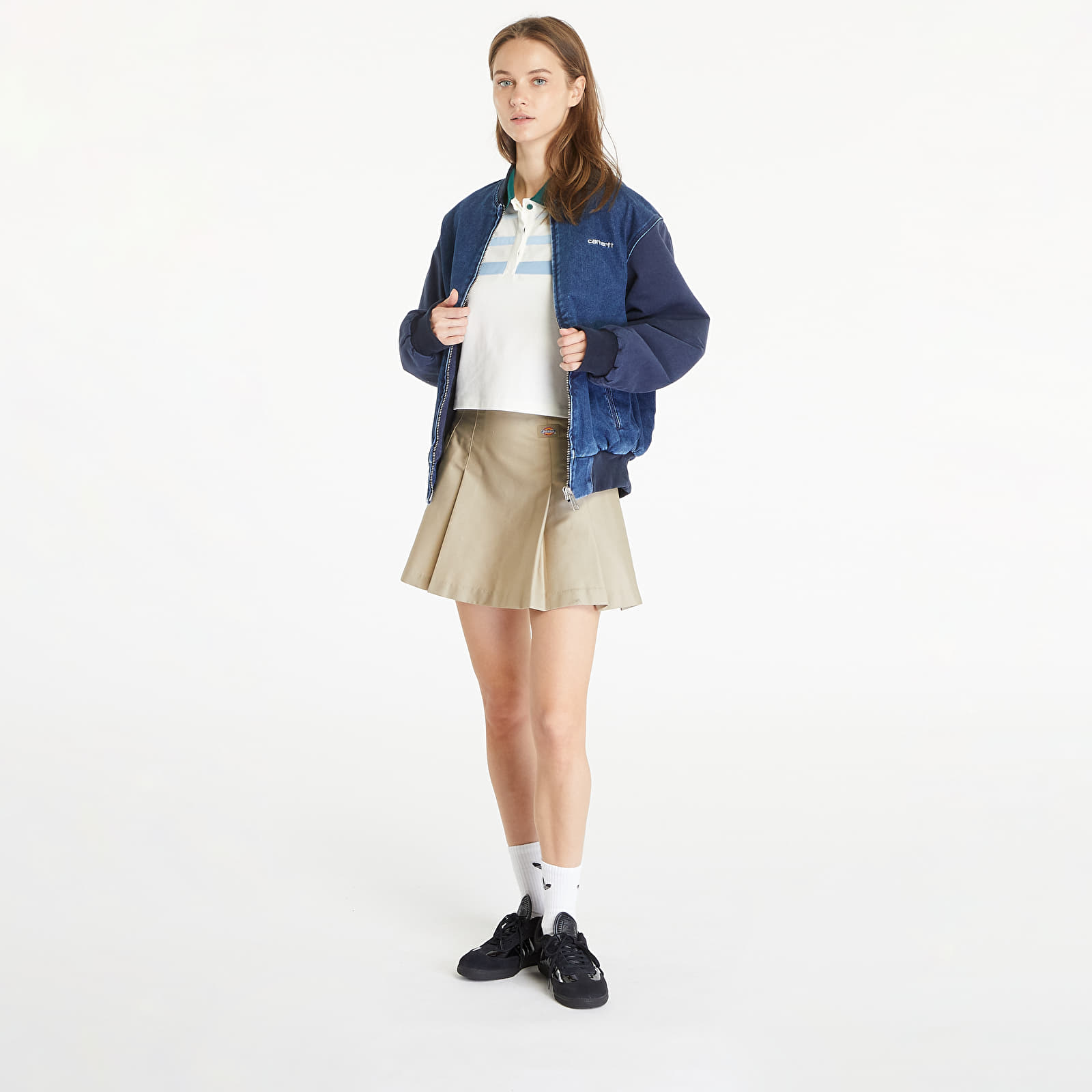 Bomberjoped Carhartt WIP Paxon Bomber UNISEX Blue/ Dark Navy/ Stone Washed