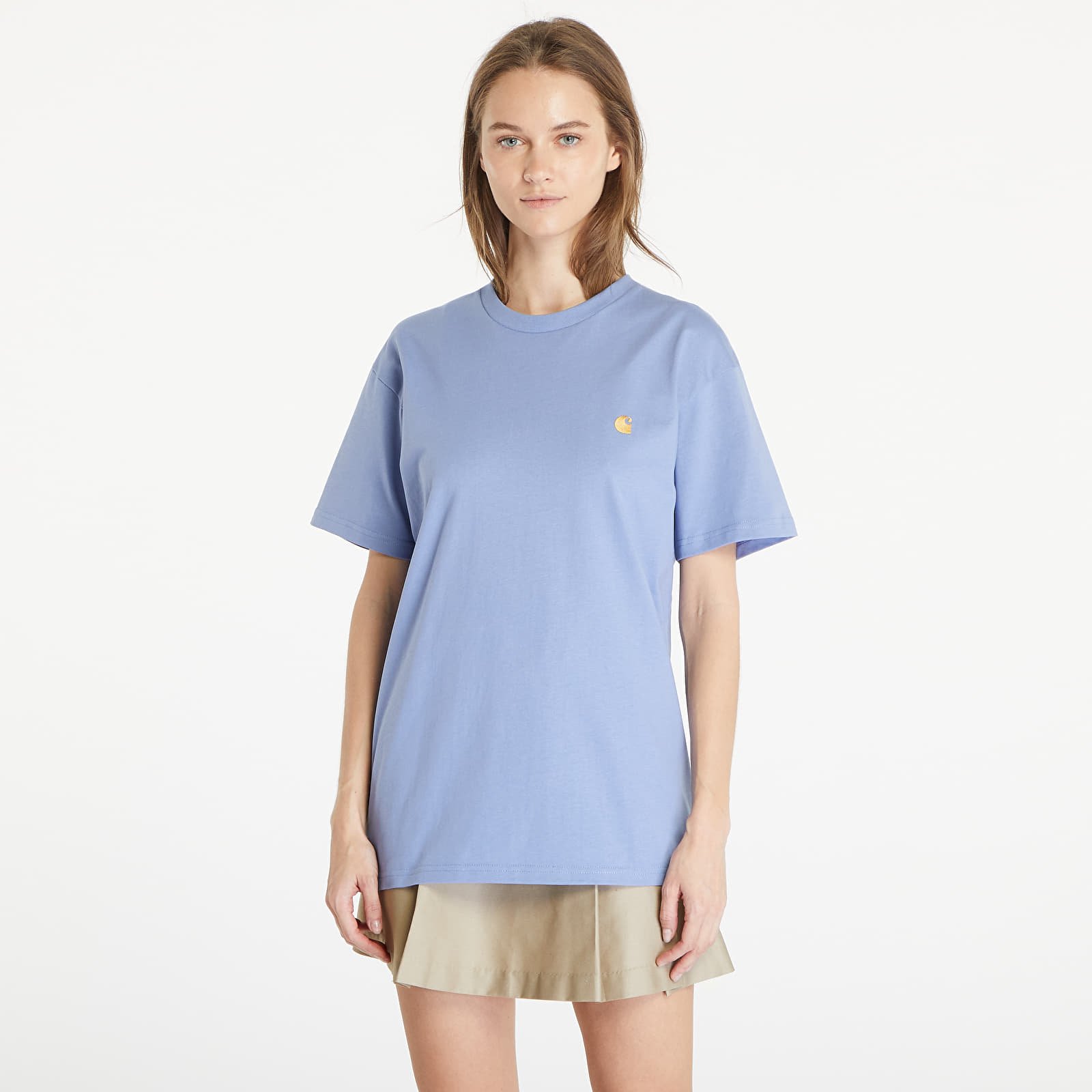 Tricouri  Carhartt WIP S/S Chase T-Shirt UNISEX Charm Blue/ Gold