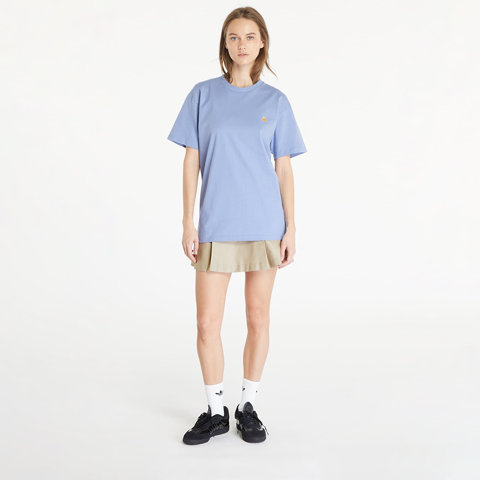 Tricouri  Carhartt WIP S/S Chase T-Shirt UNISEX Charm Blue/ Gold