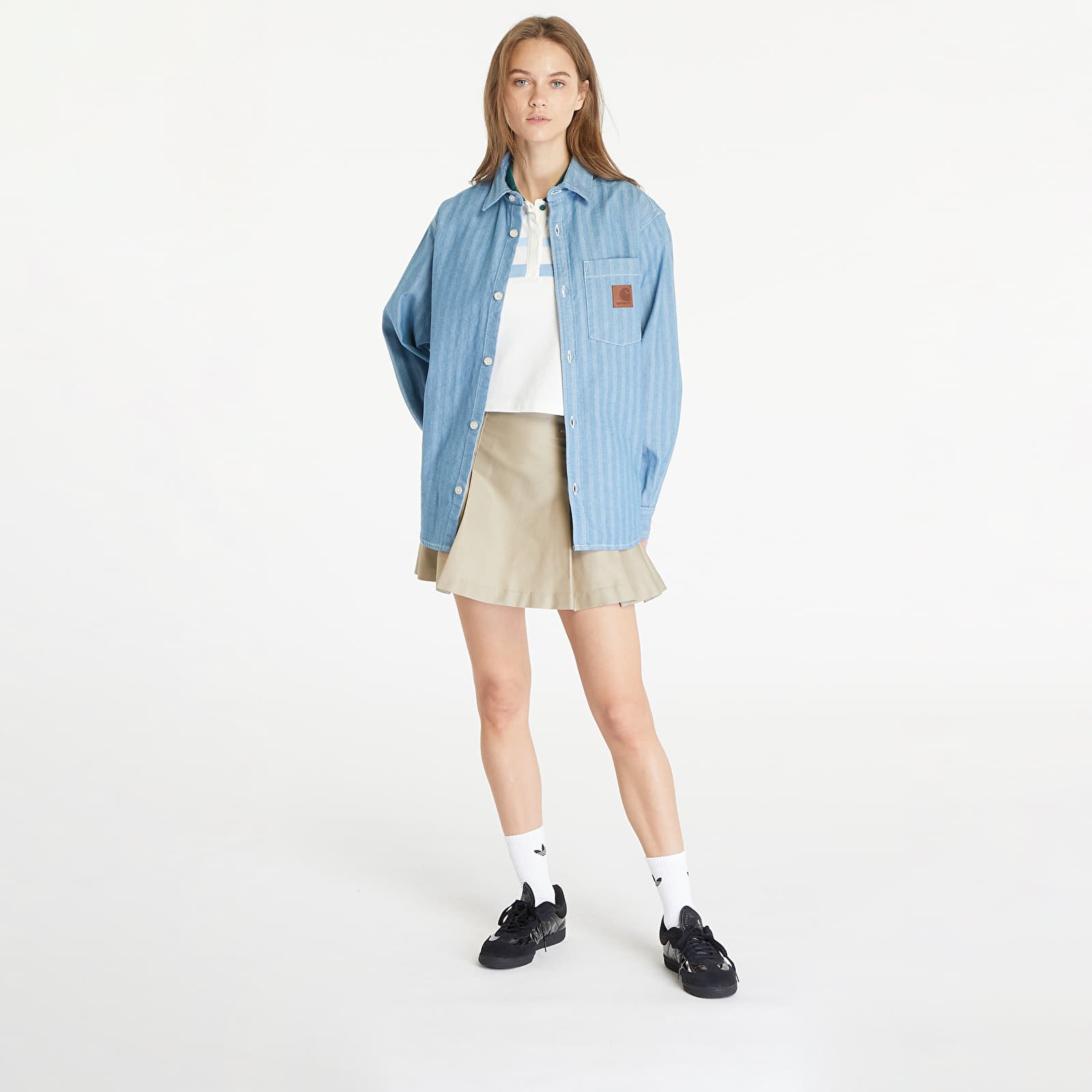 Overshirt Carhartt WIP Menard Shirt Jacket UNISEX Blue Rinsed