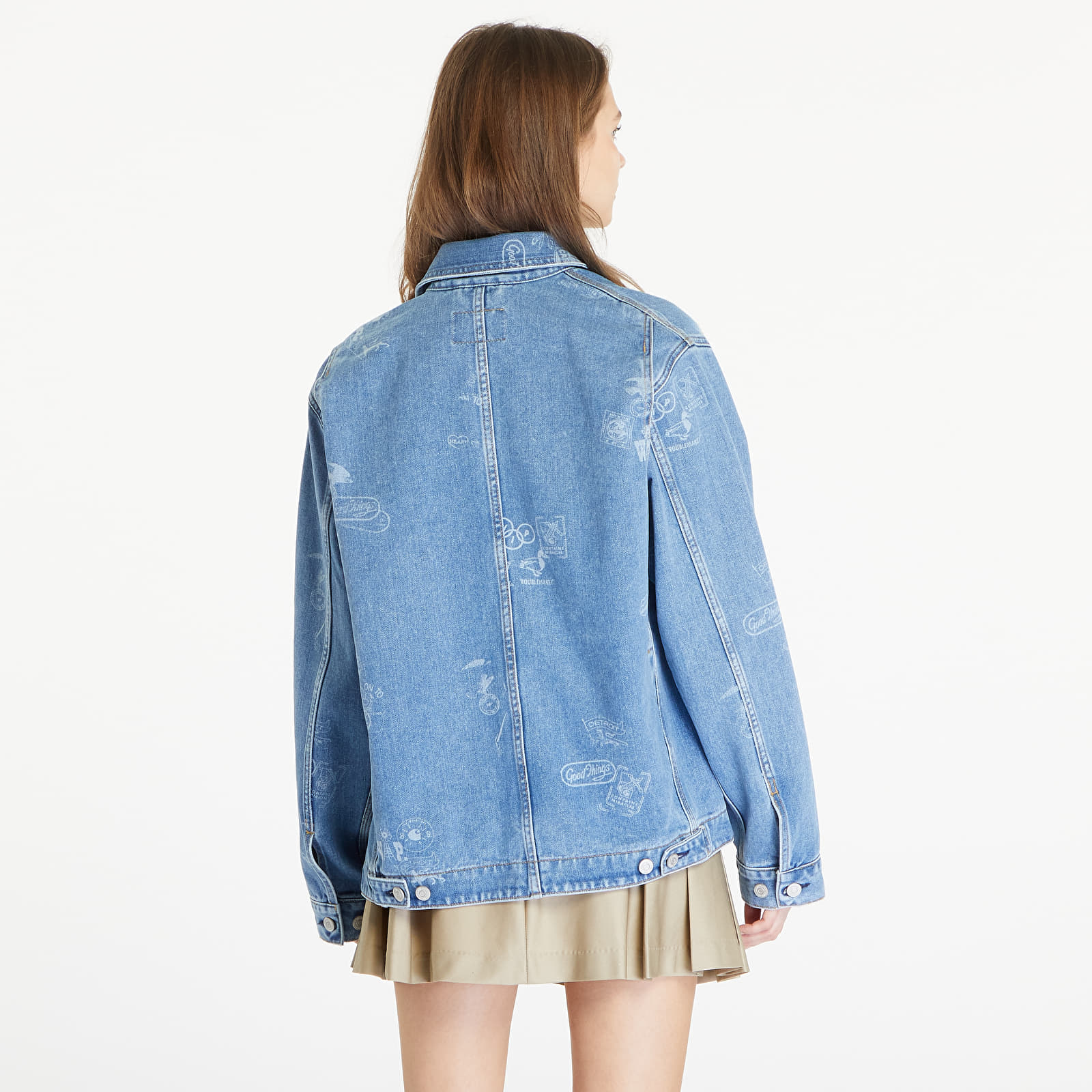 Overshirt Carhartt WIP Stamp Jacket UNISEX Stamp Print/ Blue Bleached