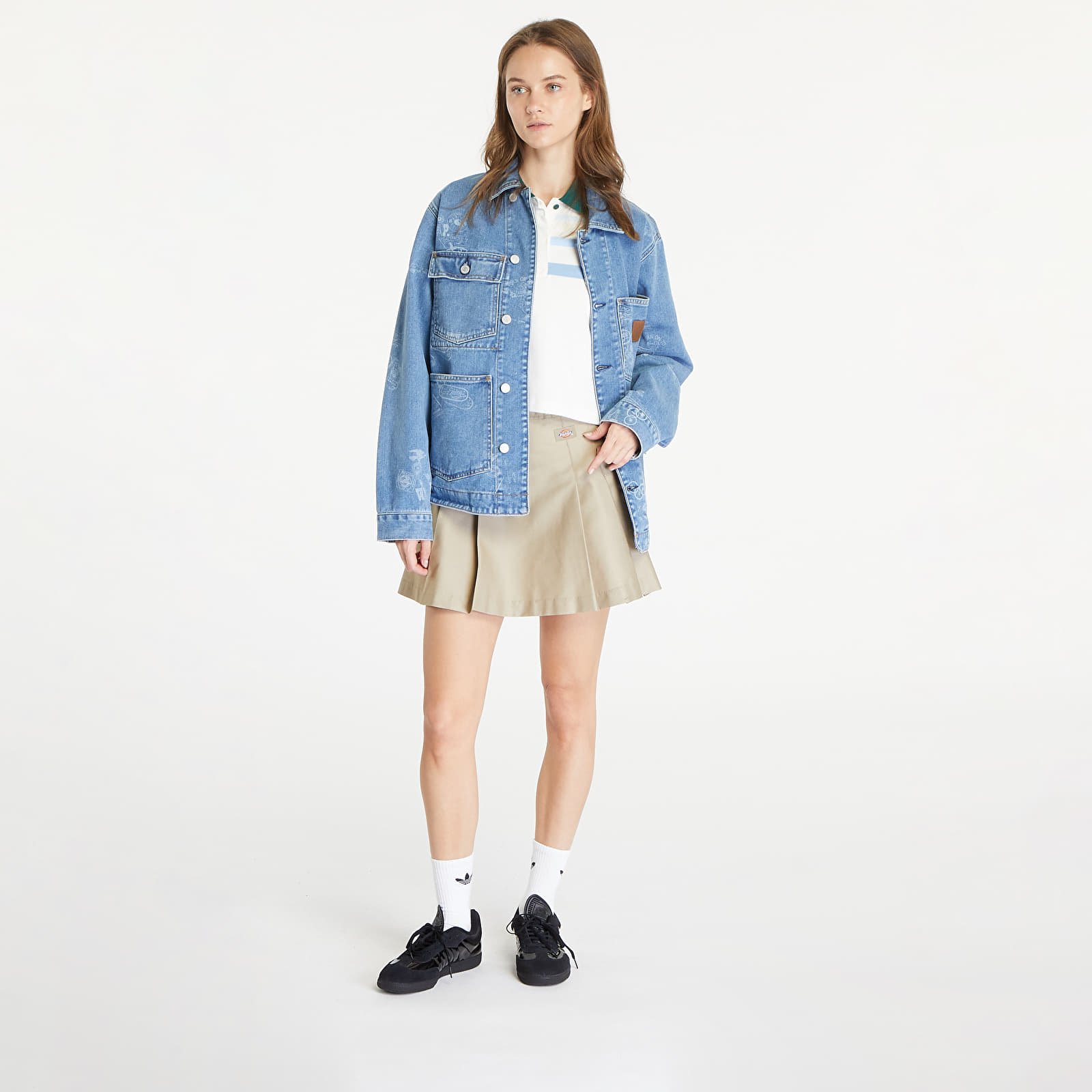 Overshirt Carhartt WIP Stamp Jacket UNISEX Stamp Print/ Blue Bleached