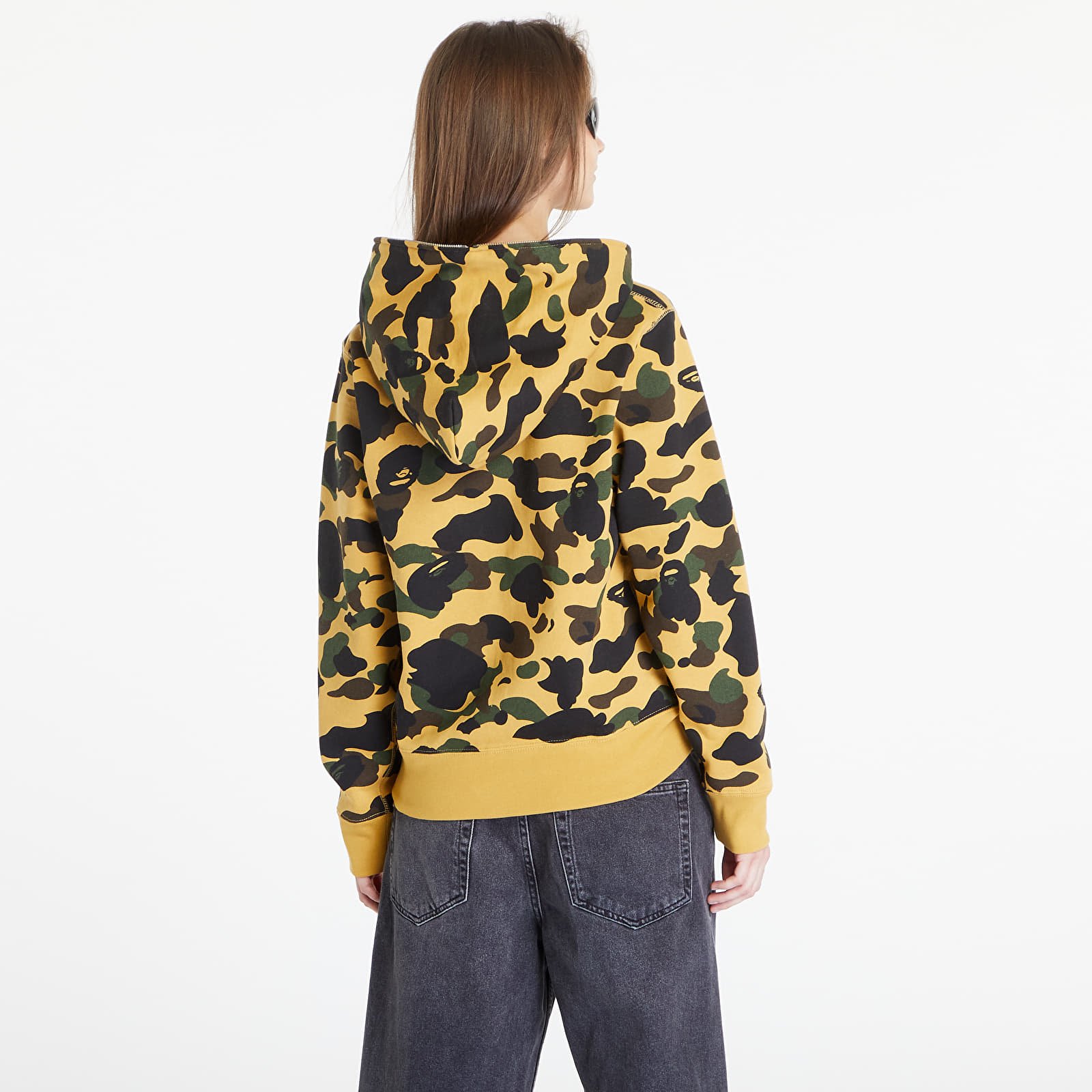 Mikiny A BATHING APE 1St Camo Full Zip Hoodie Yellow