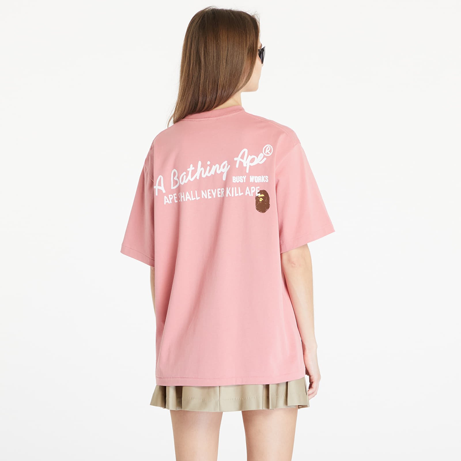 T-shirts A BATHING APE Hand Draw Bape Relaxed Fit Tee Pink