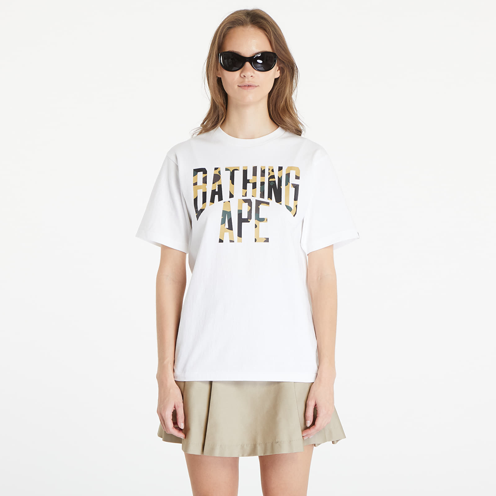 T-Shirts A BATHING APE 1St Camo Nyc Logo Tee White