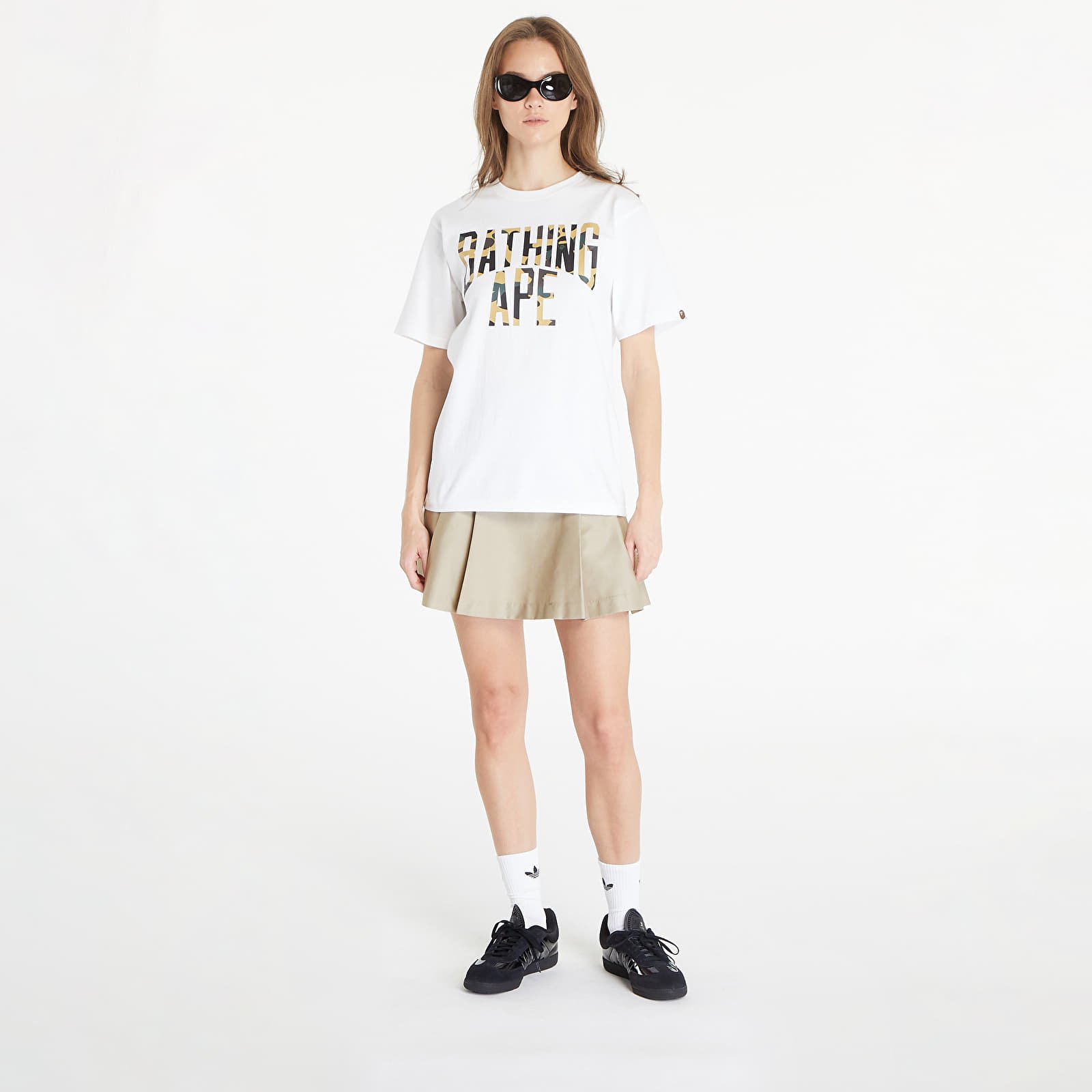 T-Shirts A BATHING APE 1St Camo Nyc Logo Tee White
