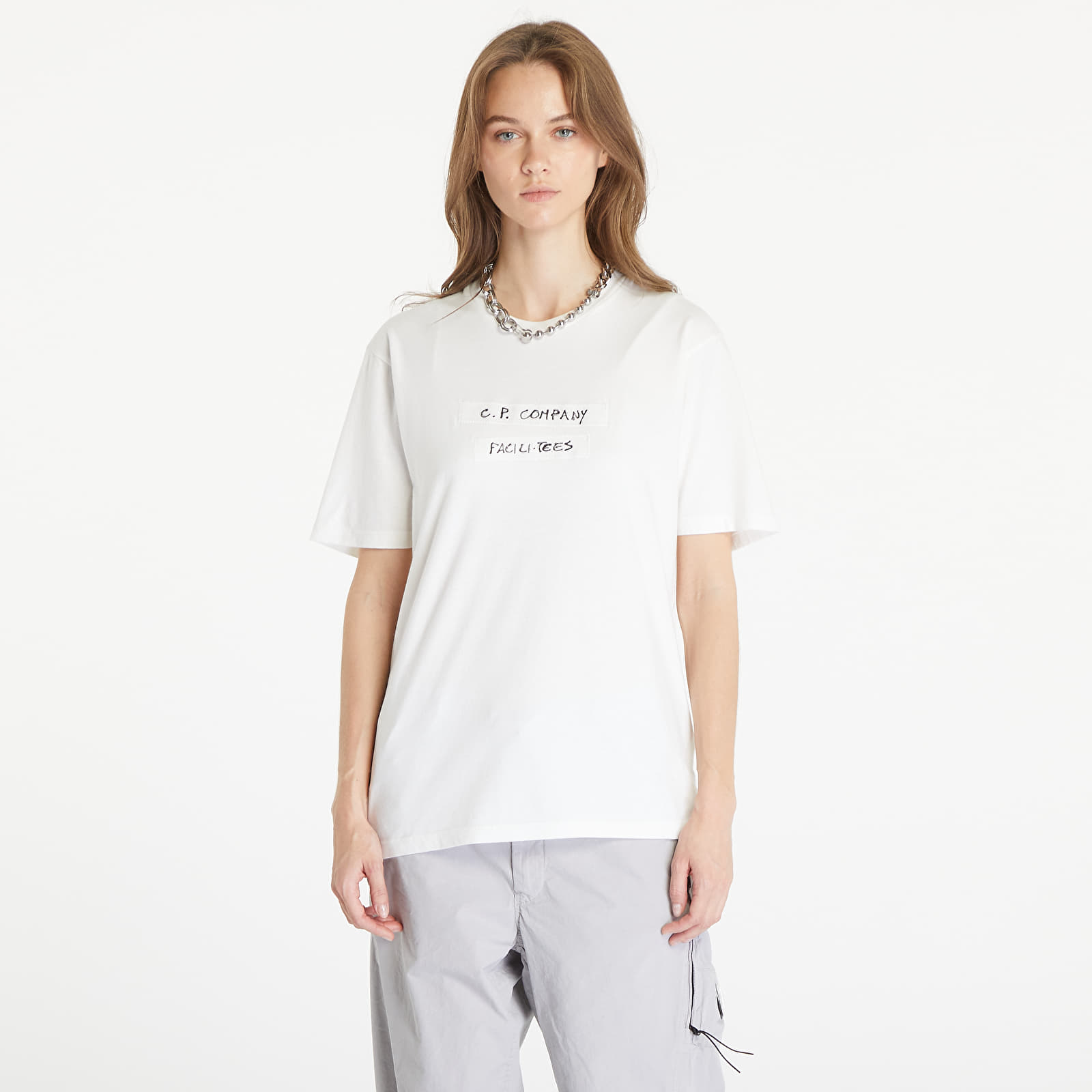 Trička C.P. Company Short Sleeve T-Shirt  Gauze White