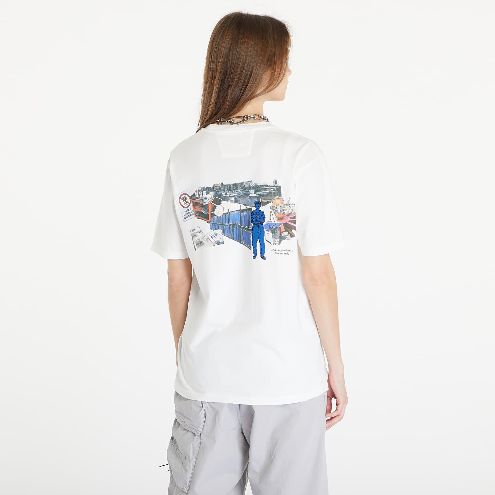 Trička C.P. Company Short Sleeve T-Shirt  Gauze White