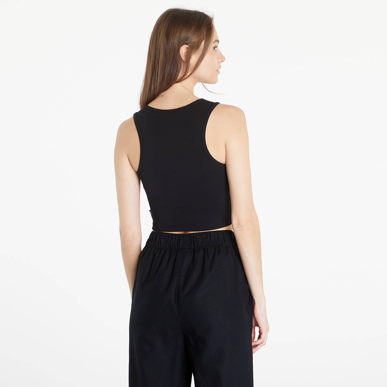 Dámské topy Vans Small Staple Fitted Crop Tank Black