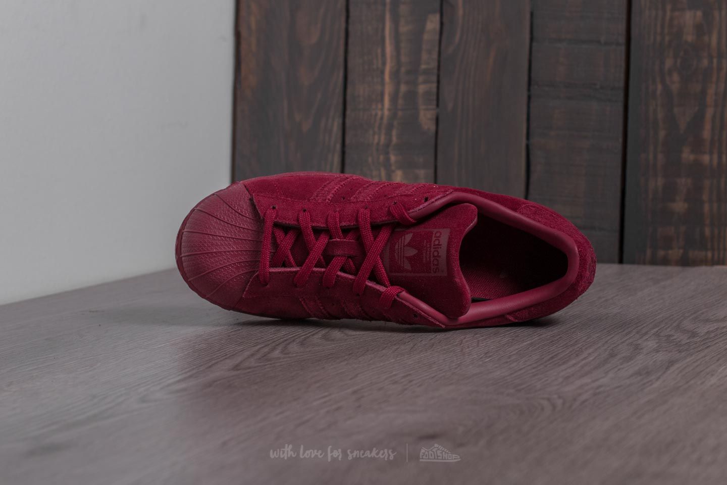 Adidași și încălțăminte pentru copii adidas Superstar J Burgundy/ Burgundy/ Burgundy
