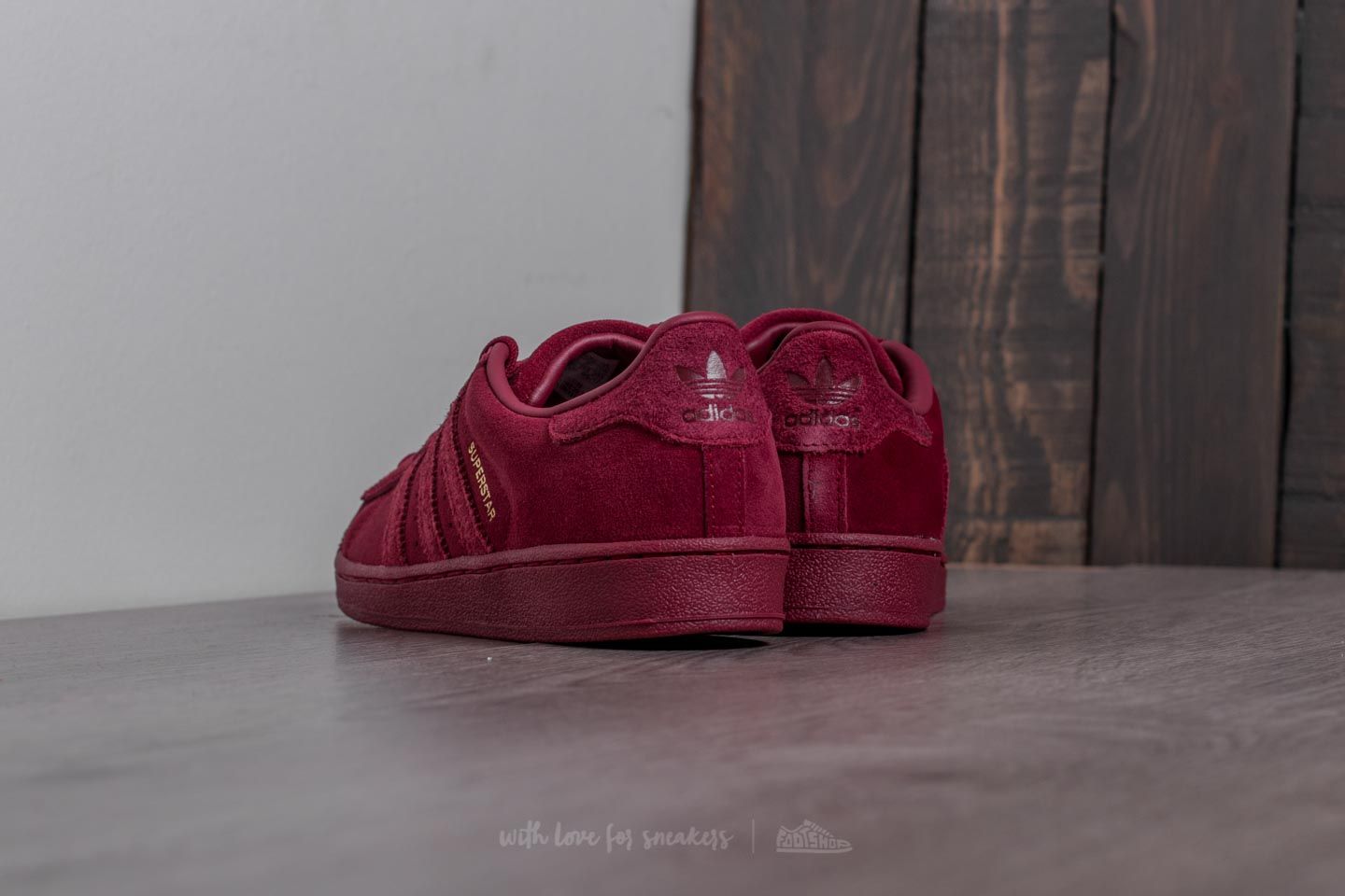Gyerek sneakerek and cipők adidas Superstar C Burgundy/ Burgundy/ Burgundy