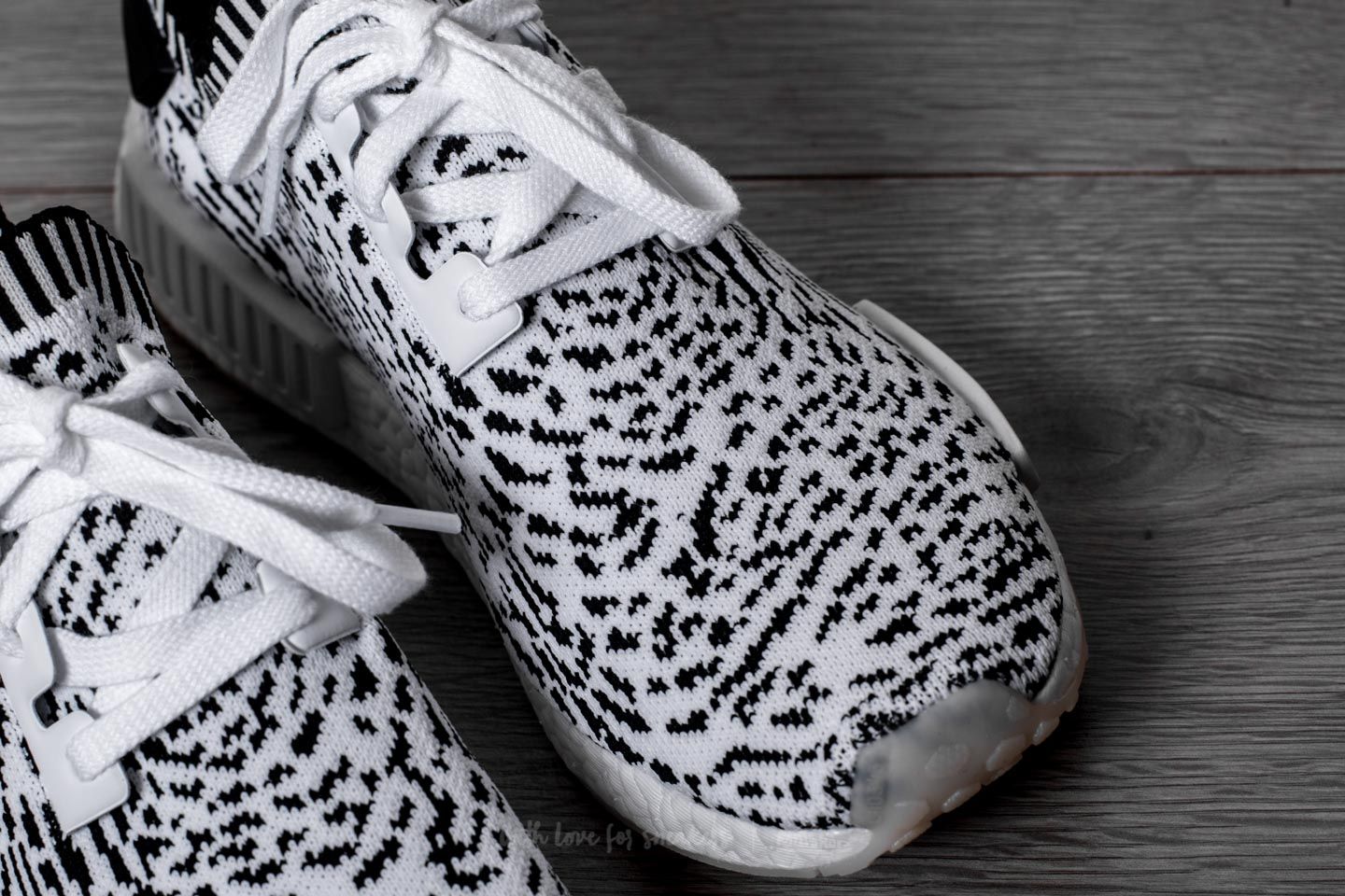 Men s shoes adidas NMD R1 Primeknit Ftw White Core Black Footshop