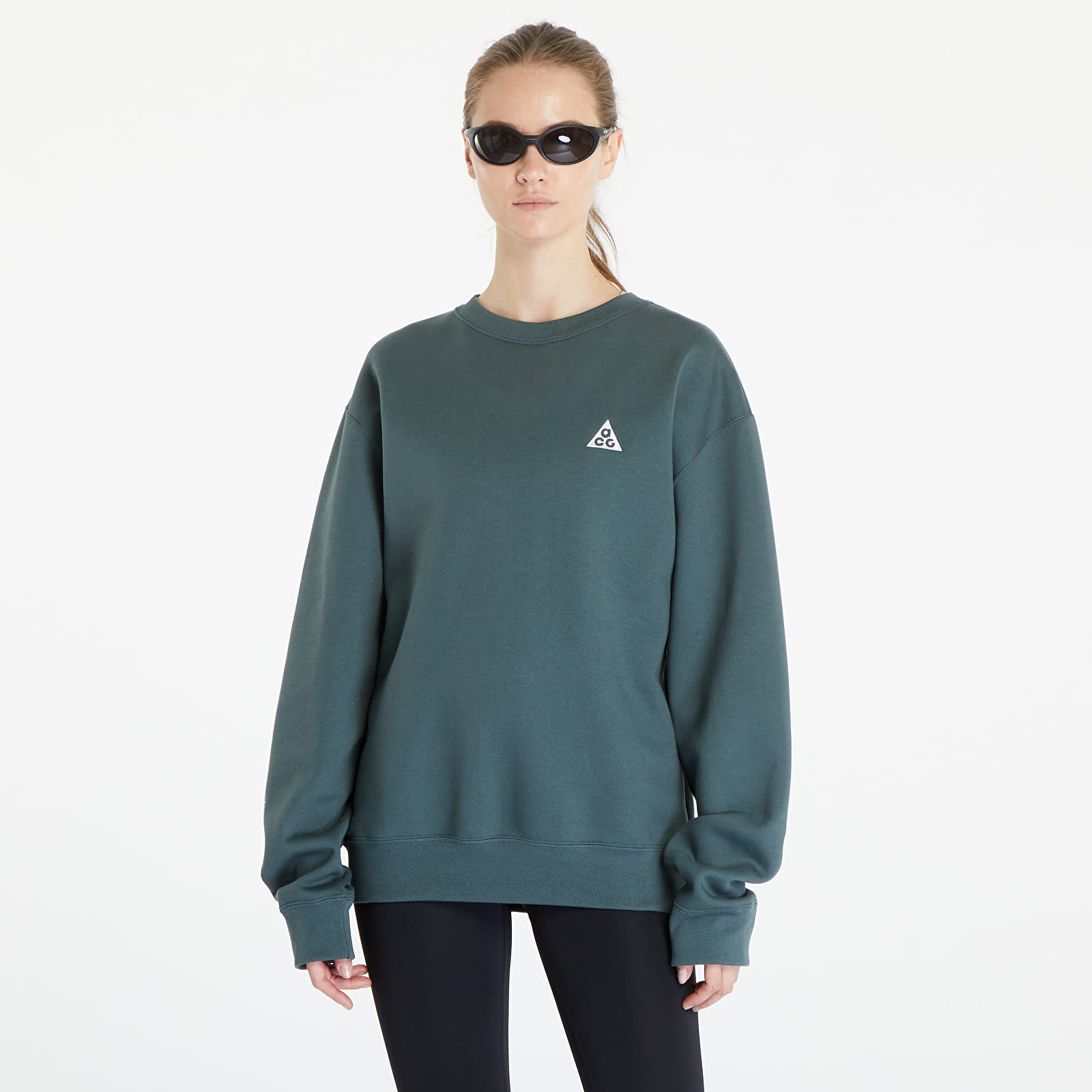 Mikiny Nike ACG Therma-FIT Fleece Crew Vintage Green/ Vintage Green/ Summit White