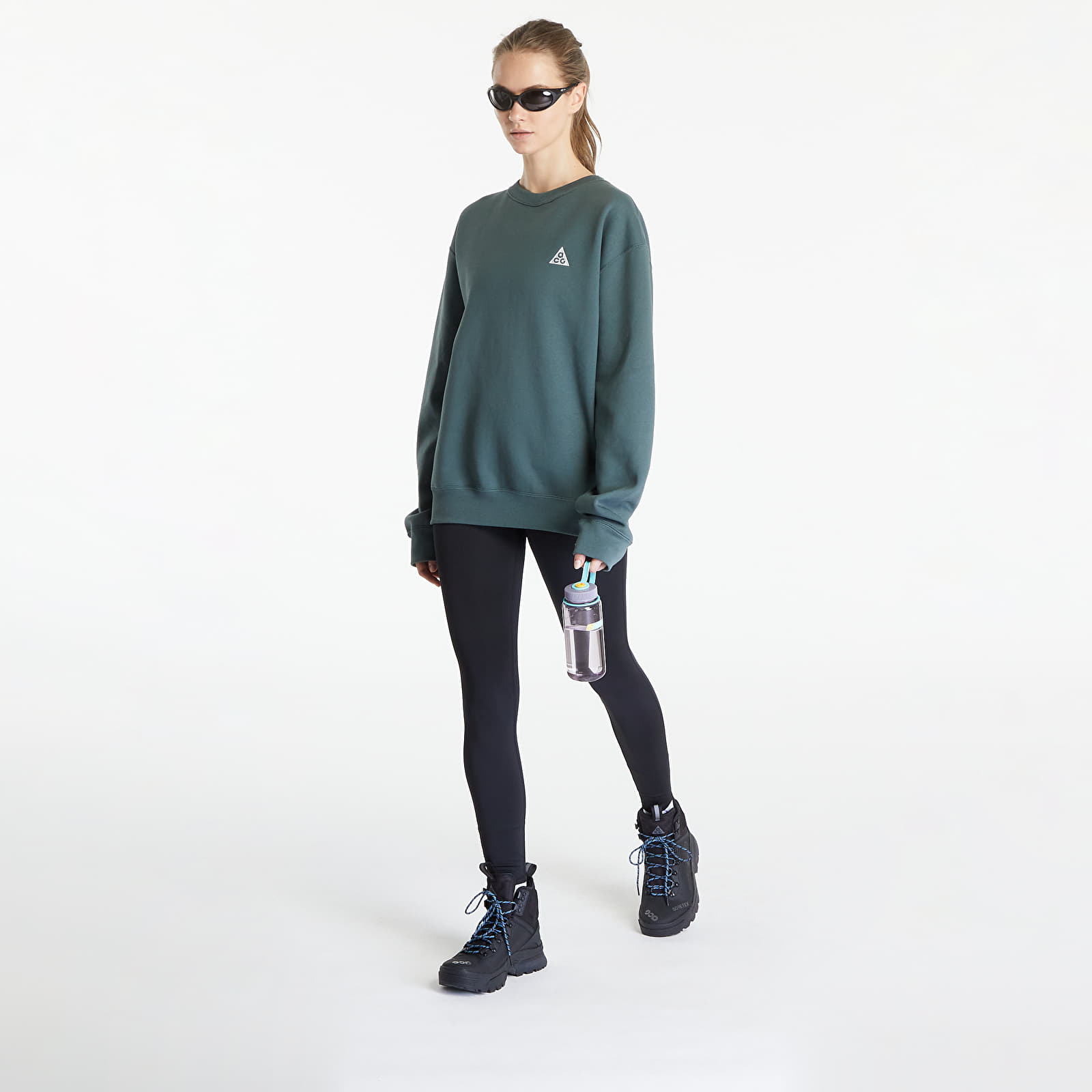 Mikiny Nike ACG Therma-FIT Fleece Crew Vintage Green/ Vintage Green/ Summit White
