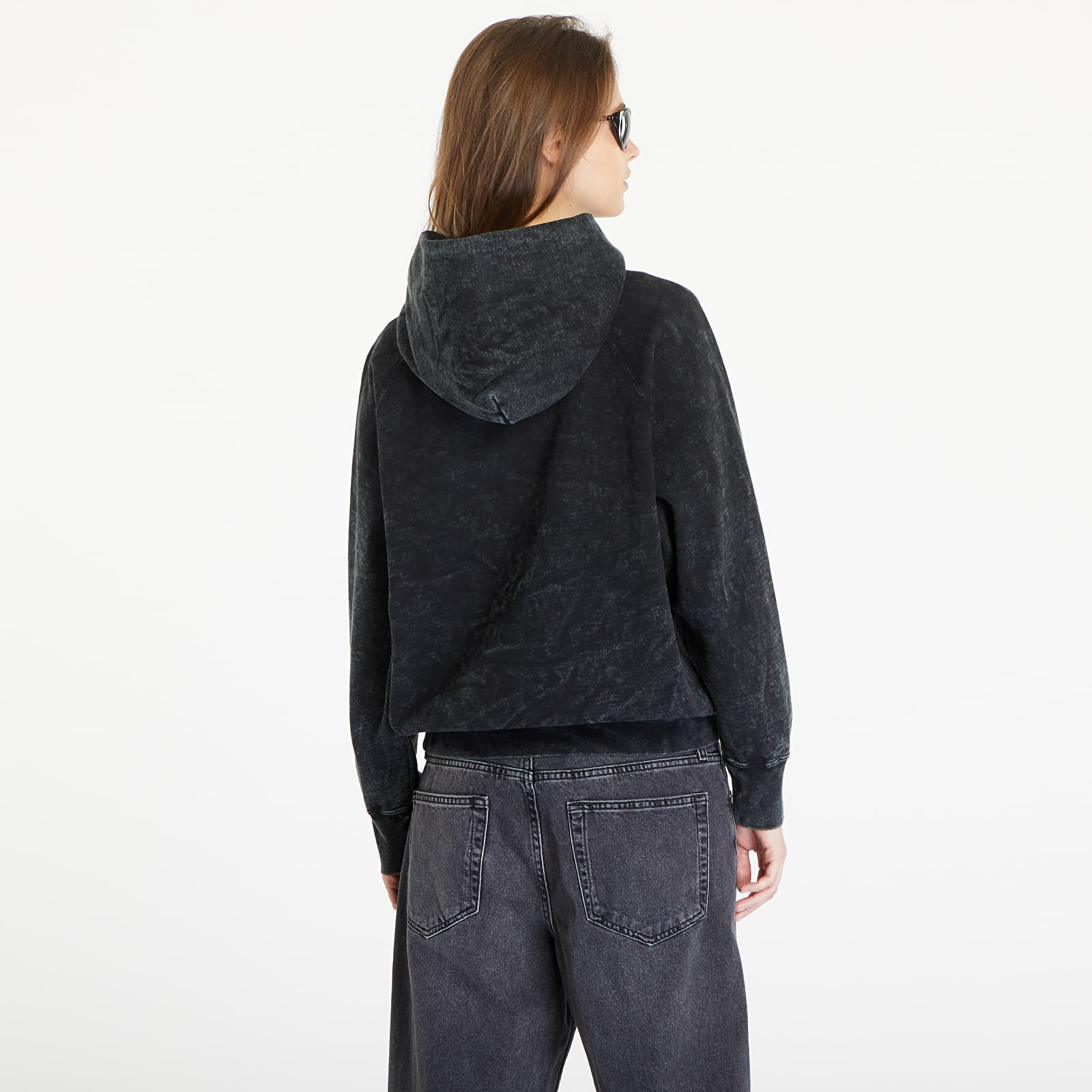 Mikiny A BATHING APE A Bathing Ape Overdye Pullover Relaxed Fit Hoodie Black