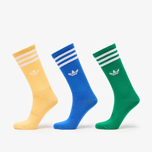 adidas High Solid Crew Sock 3-Pack Blue/ Green/ Spark