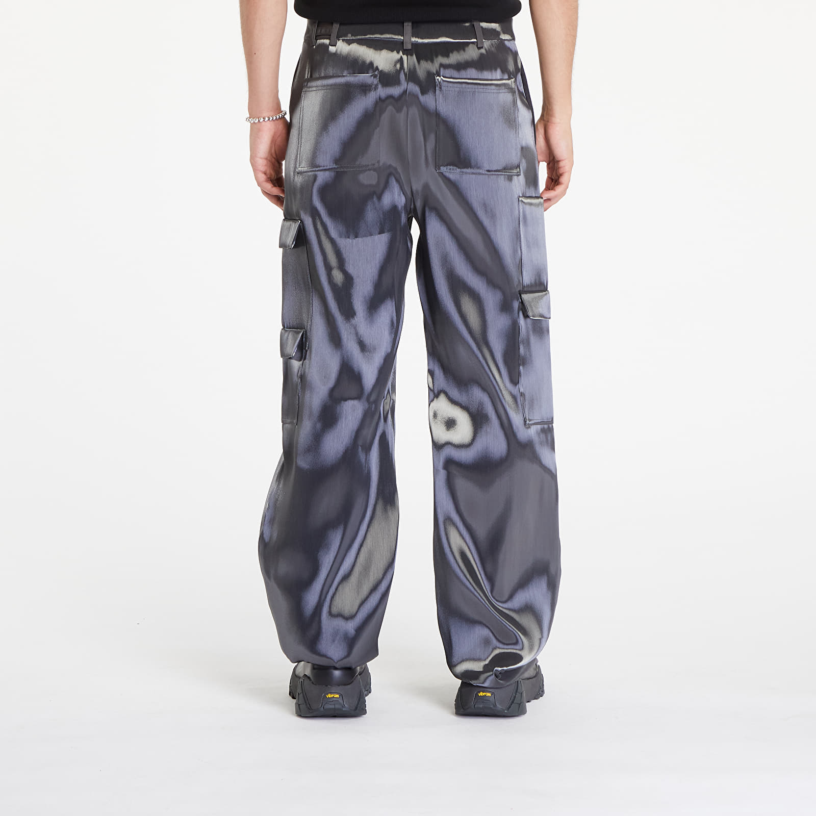 Džíny a kalhoty HELIOT EMIL Liquid Metal Cargo Pants Metalic