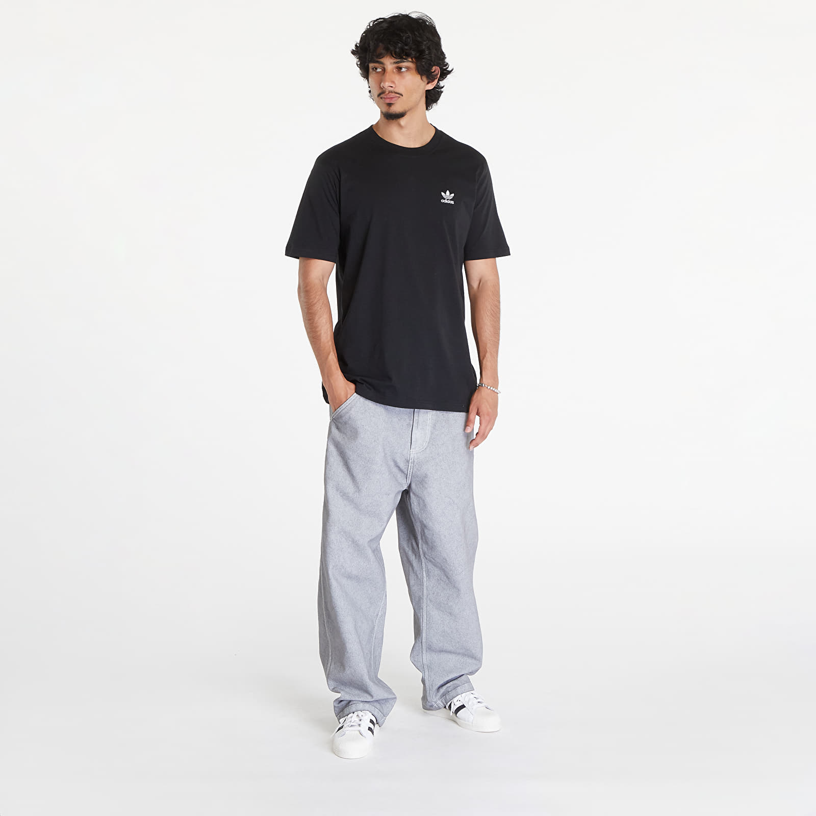 Pólók adidas Trefoil Essentials Tee Black