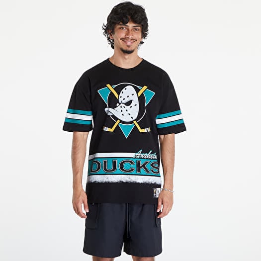 Mitchell & Ness NHL Fashion Oversized SS Tee Vintage Logo Anaheim Ducks Black