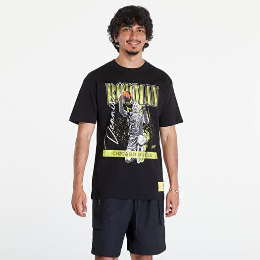 Mitchell & Ness NBA Hw Neon Pop Player SS Tee Vintage Logo Bulls Dennis Rodman Black