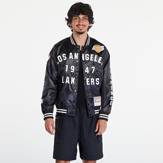Men s jackets Mitchell Ness NBA Dune Royal Jacket Los Angeles Lakers Black Footshop