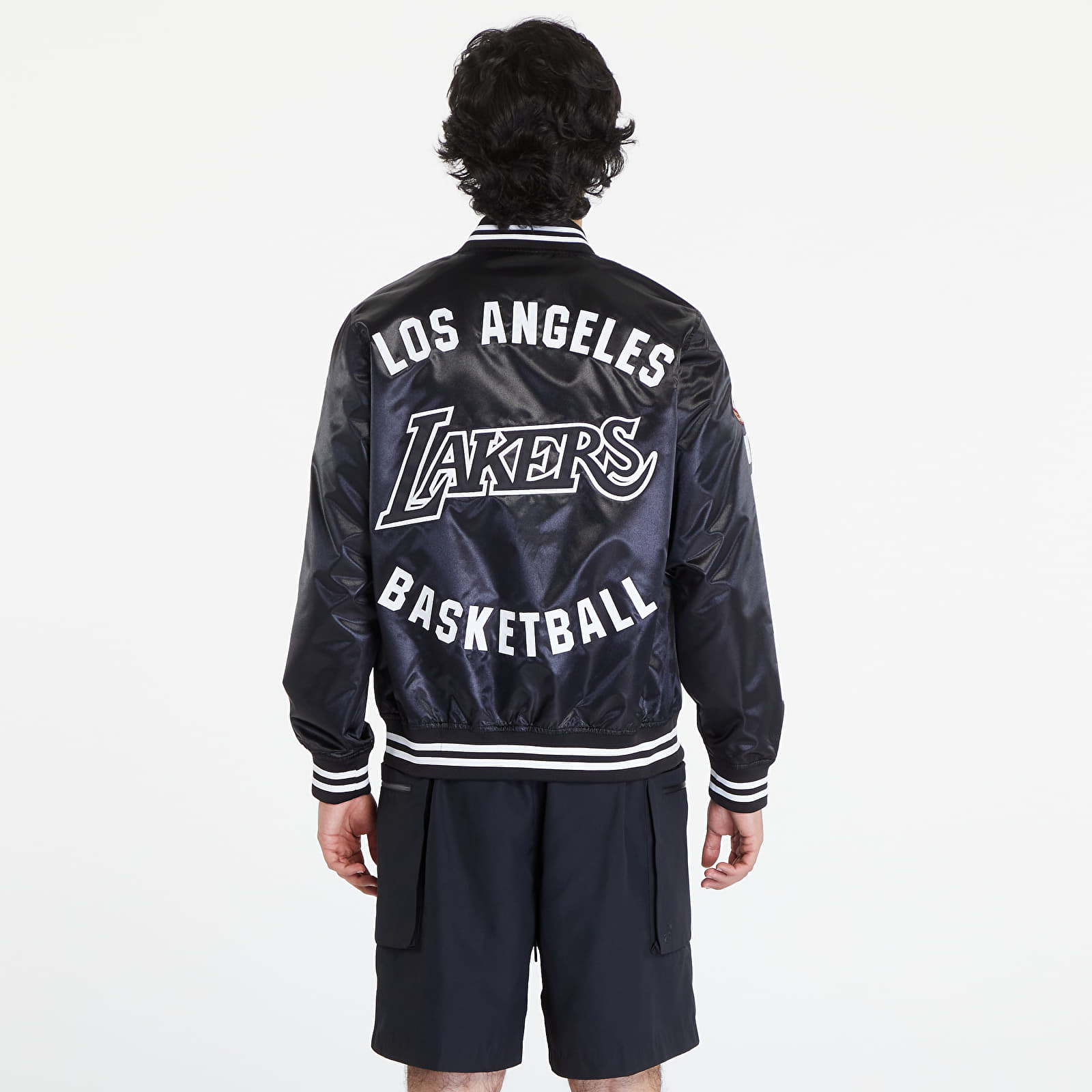Pánské bundy Mitchell & Ness NBA Dune Royal Jacket Los Angeles Lakers Black
