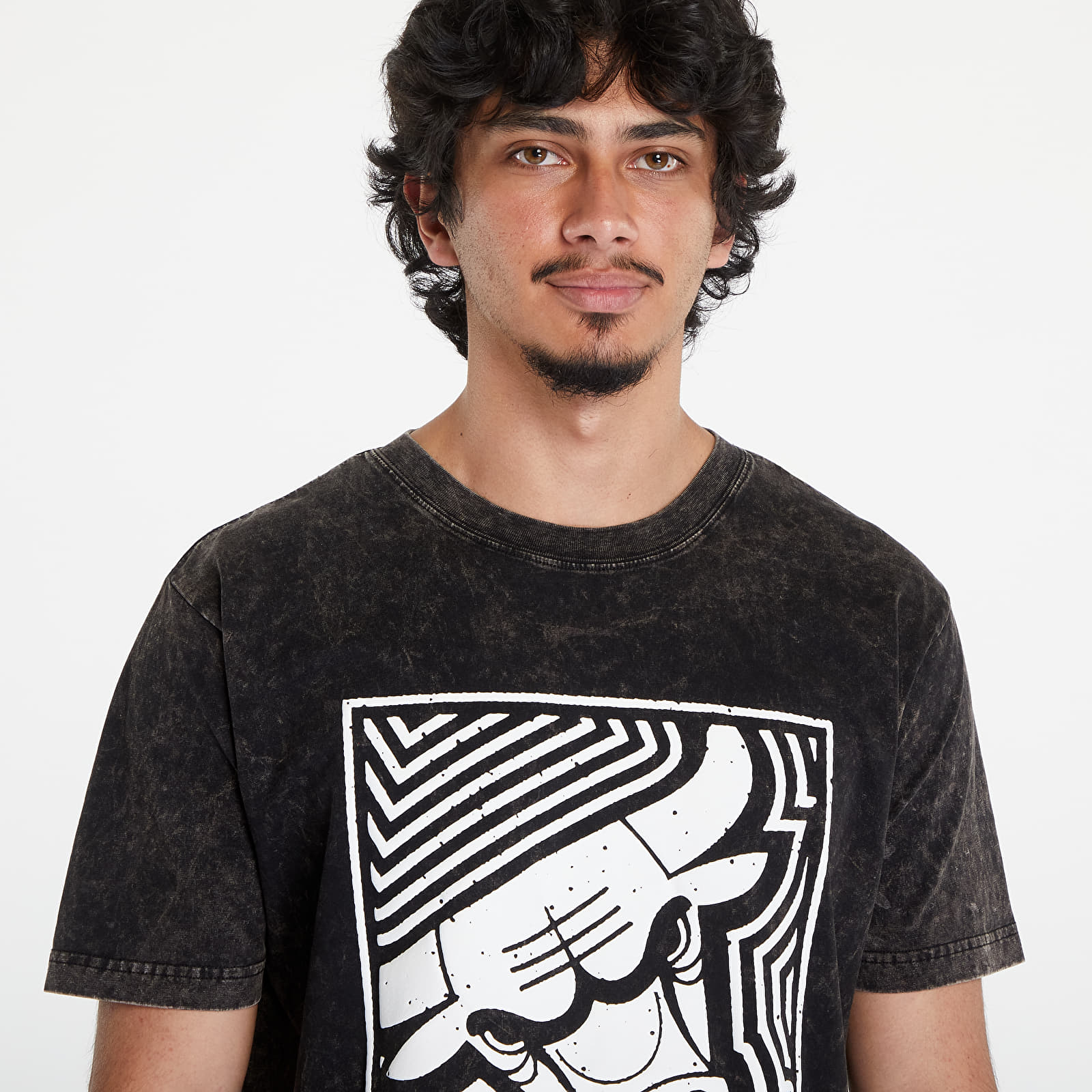 Men's T-shirts Mitchell & Ness NBA Destination Leisure SS Premium Graphic Tee Chicago Bulls Black