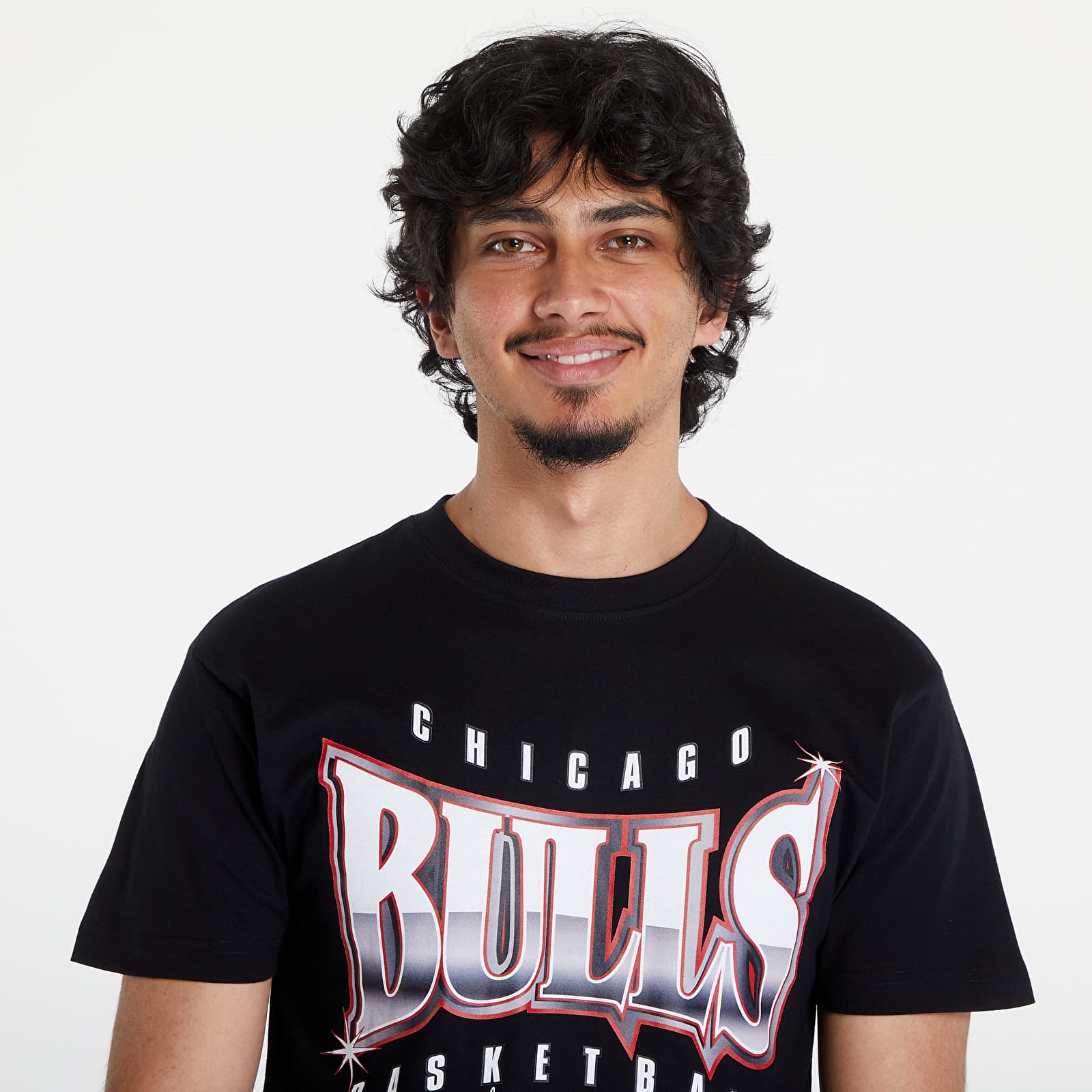 Männer T-Shirts Mitchell & Ness NBA Glow Up Tee Chicago Bulls Black