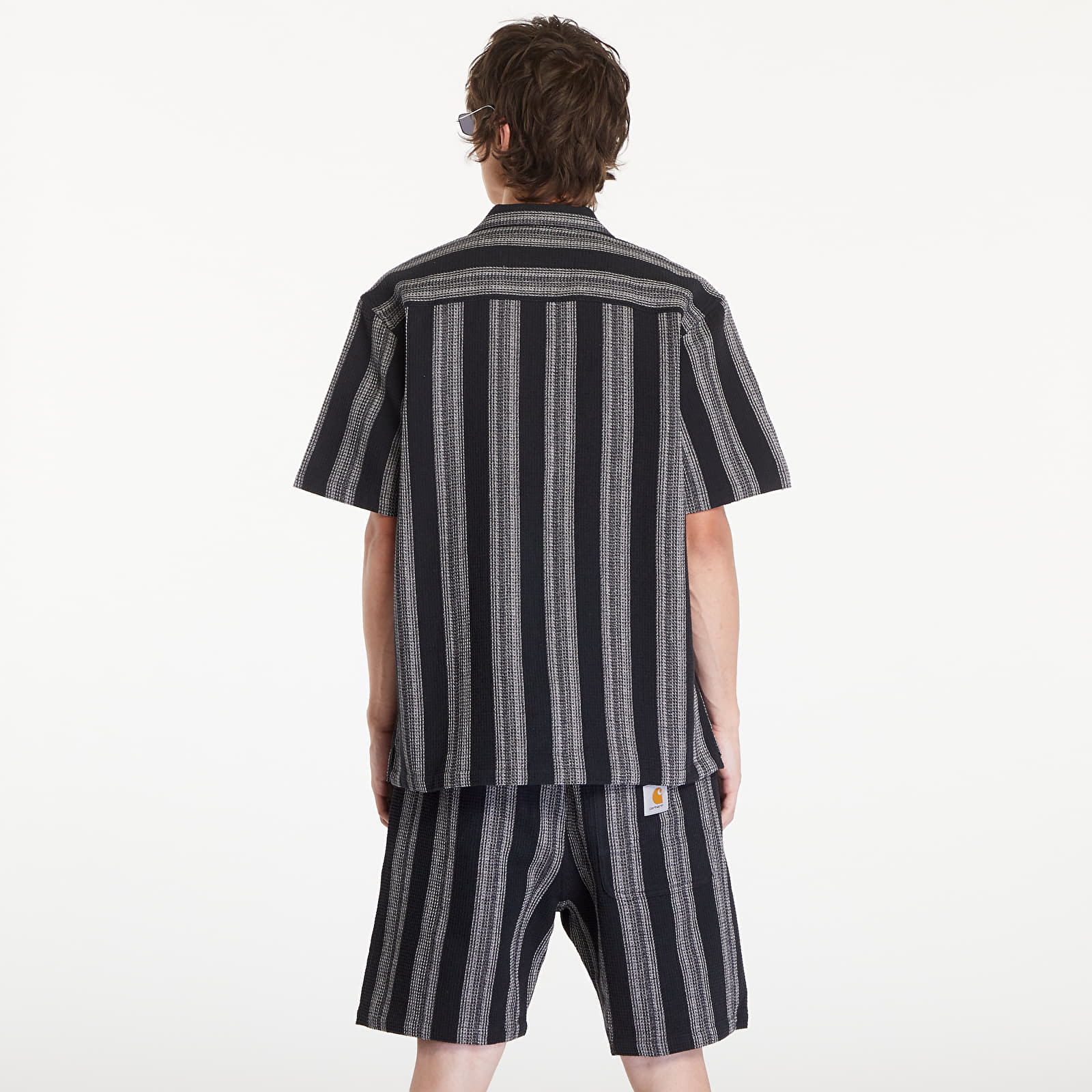 Košele Carhartt WIP Short Sleeve Dodson Shirt UNISEX Dodson Stripe/ Black