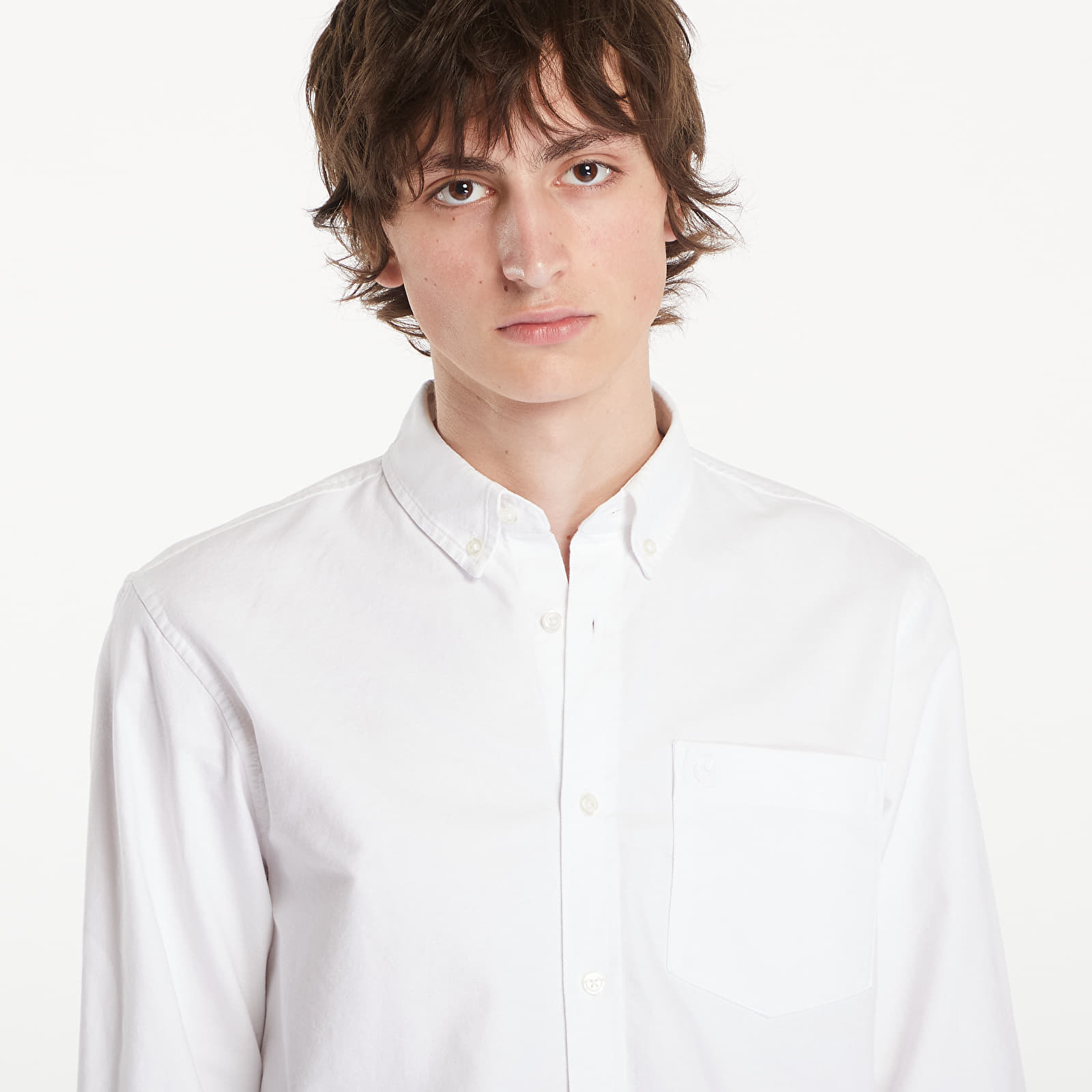 Cămăși Carhartt WIP Long Sleeve C-Logo Shirt UNISEX White/ White