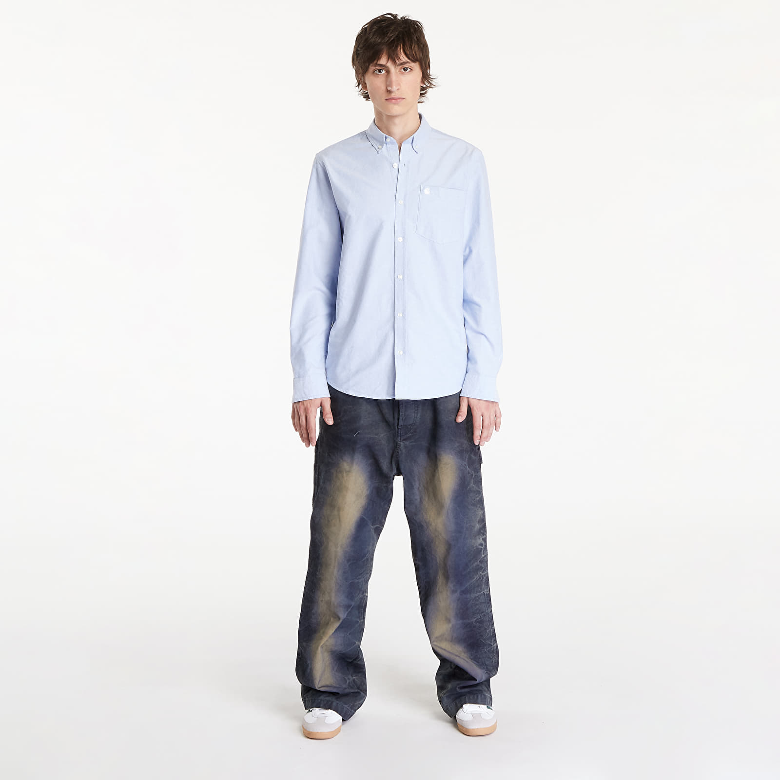 Ingek Carhartt WIP Long Sleeve C-Logo Shirt UNISEX Bleach/ White