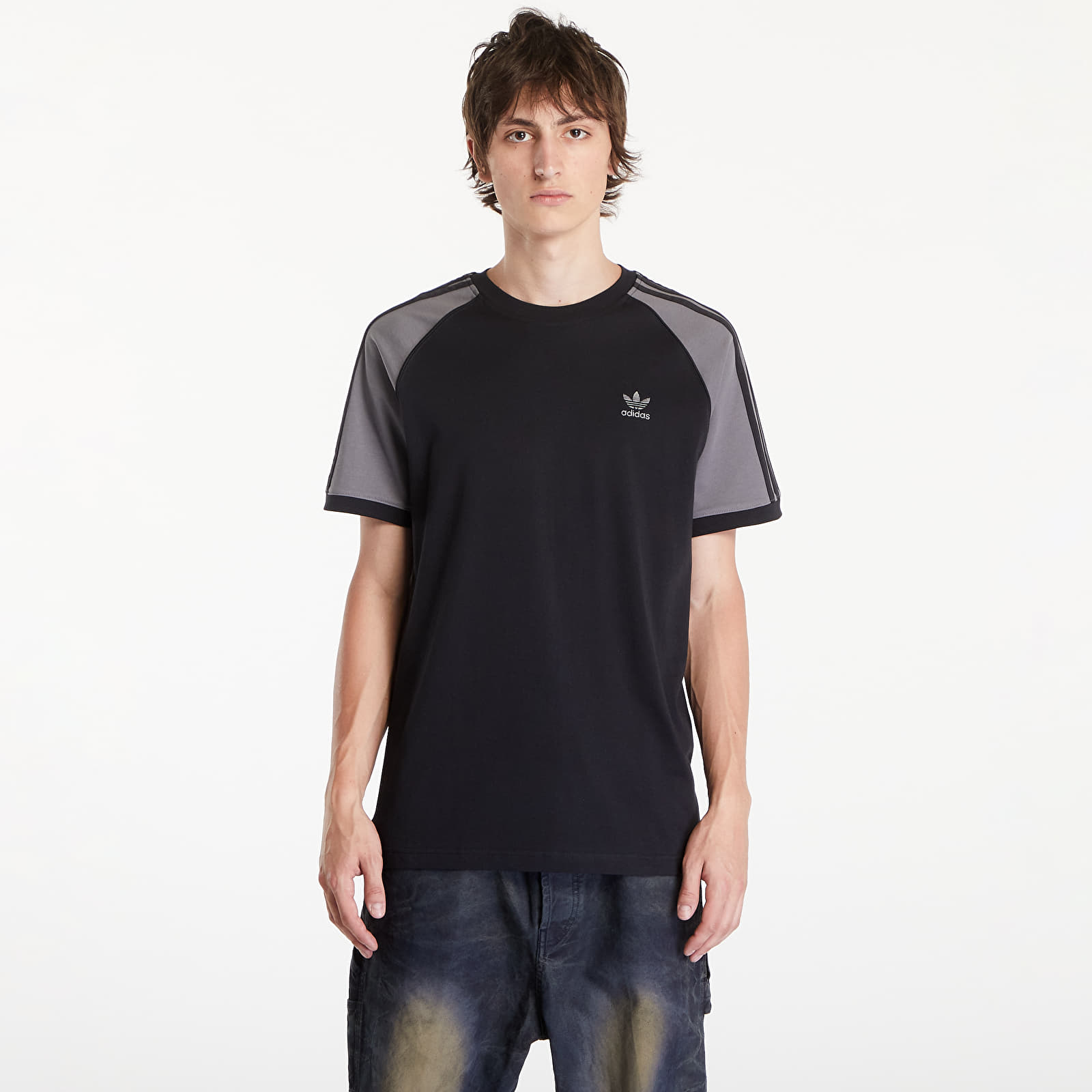 T-Shirts adidas Cb 3-Stripes Tee Black/ Grey Four