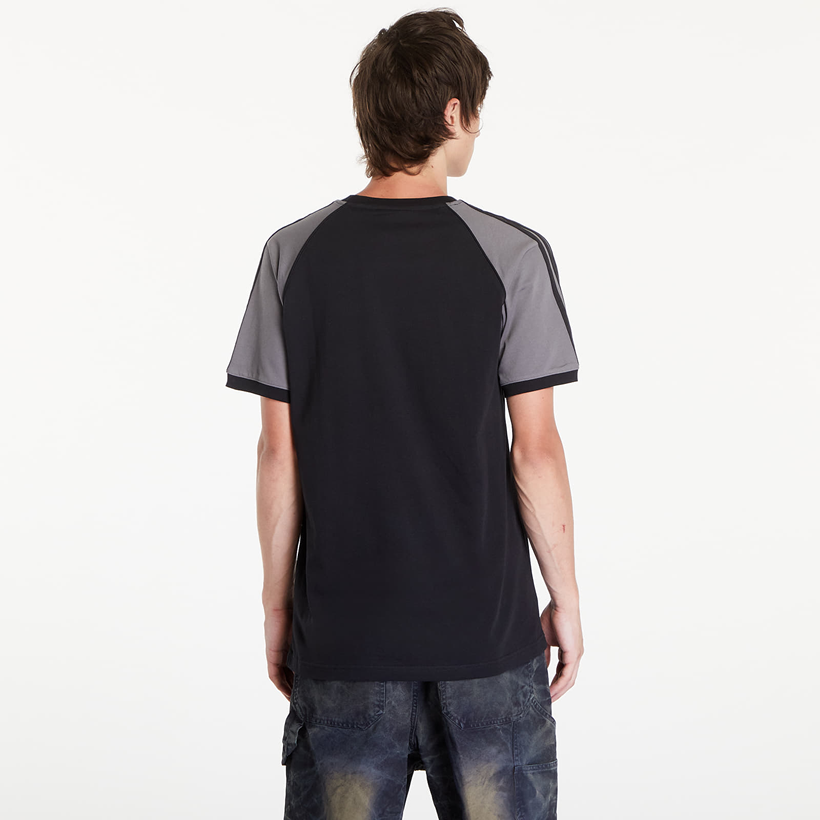 T-Shirts adidas Cb 3-Stripes Tee Black/ Grey Four