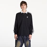 adidas Originals Adicolor Polo Blue Long Sleeve Rugby Shirt