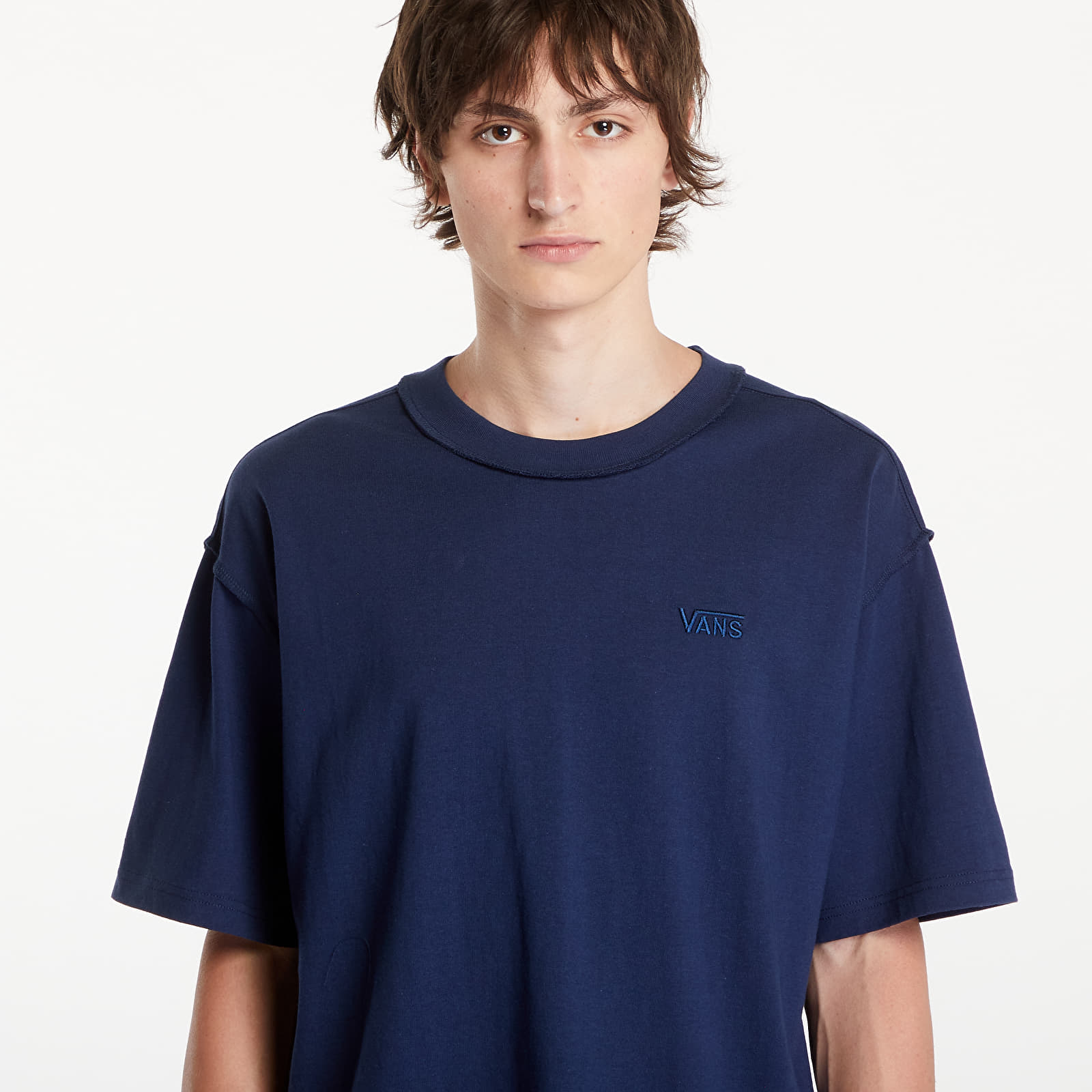 Trička Vans LX Premium Short Sleeve T-Shirt Dress Blues