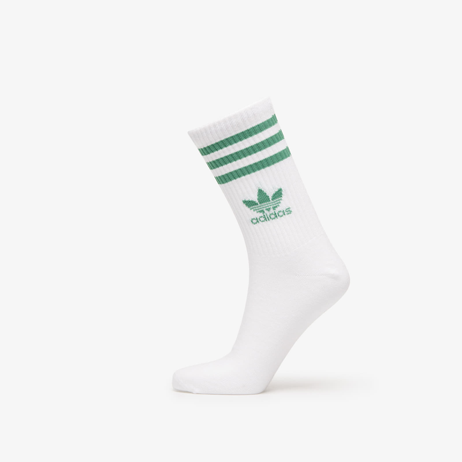 Skarpetki adidas Mid Cut Crew Sock 3-Pack White/ Preloved Green/ Mgh Solid Grey