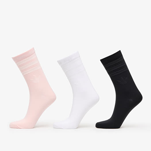 Ponožky adidas Crew Sock 3-Pack Black/ White/ Salmon Pink