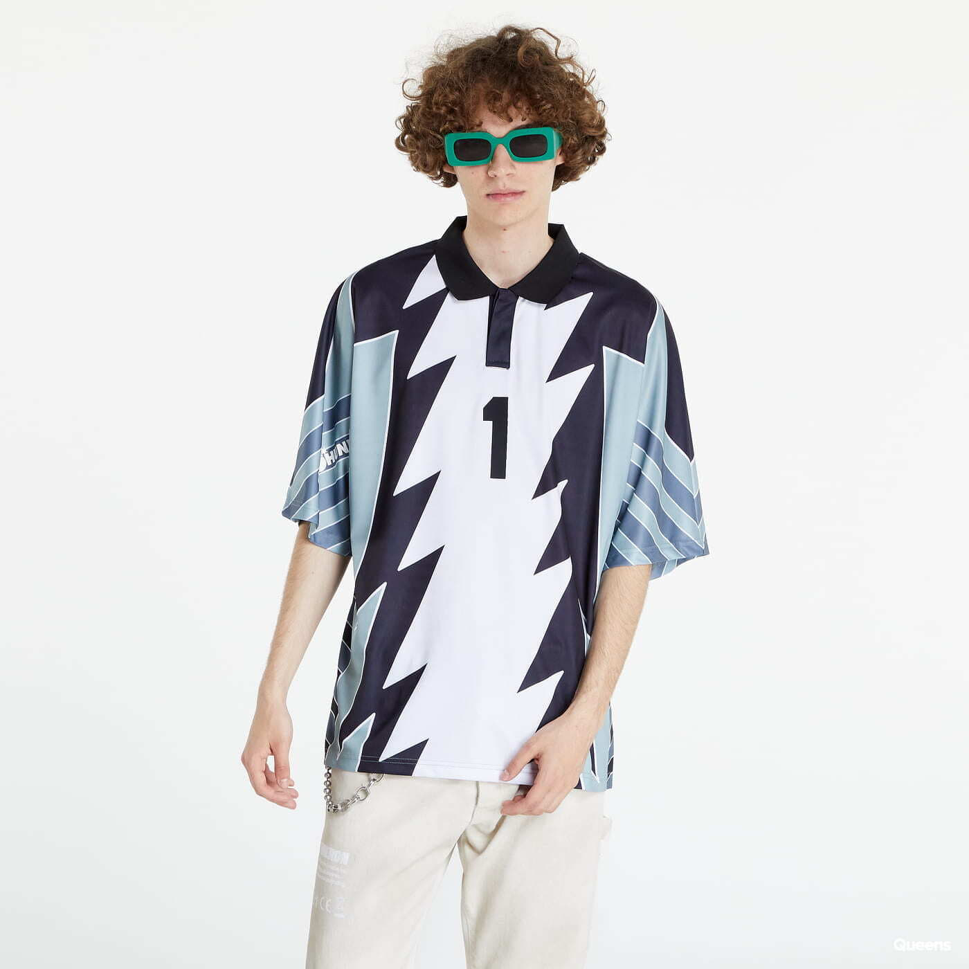 Men's T-shirts The Hundreds Kit Jersey Black/ White/ Green