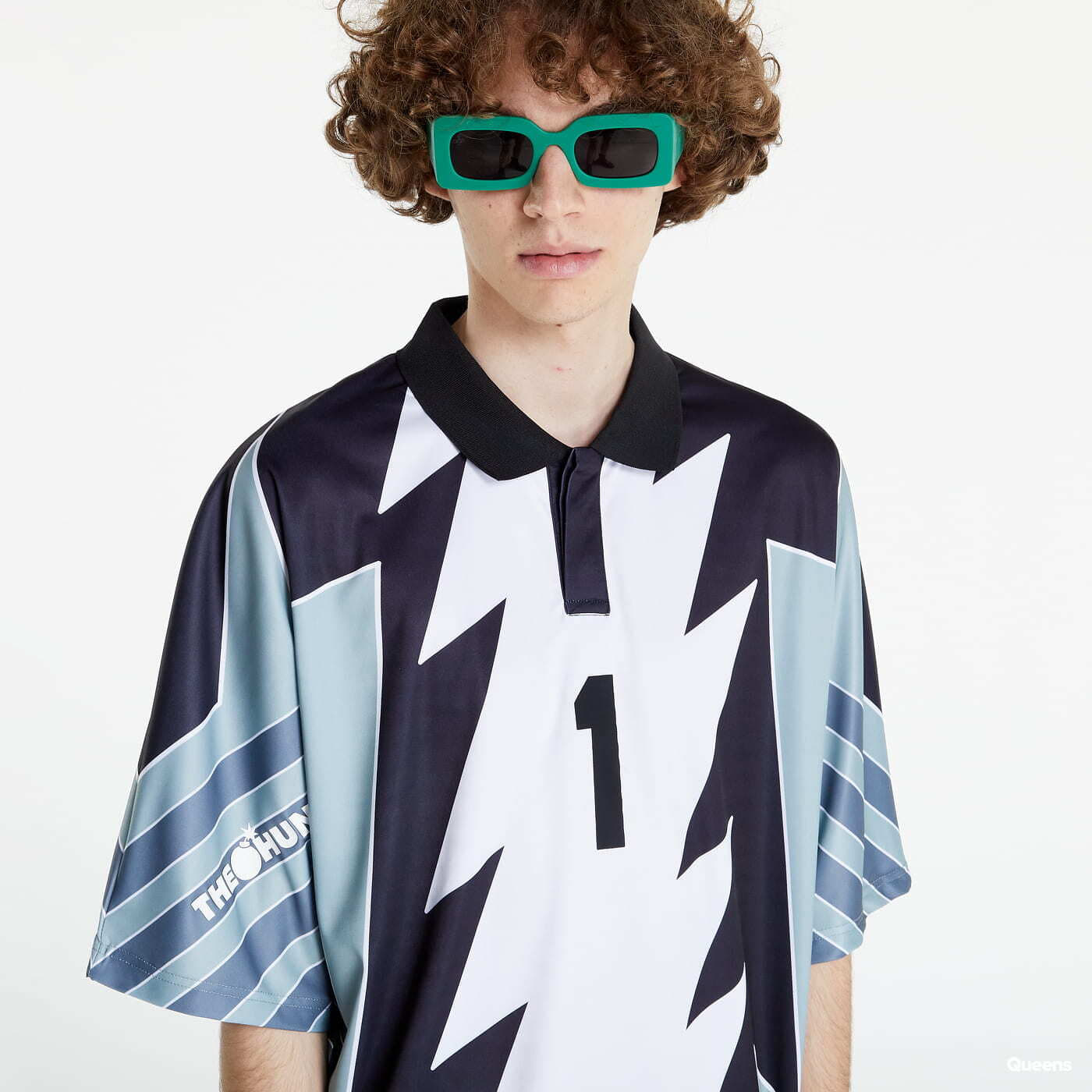 Men's T-shirts The Hundreds Kit Jersey Black/ White/ Green