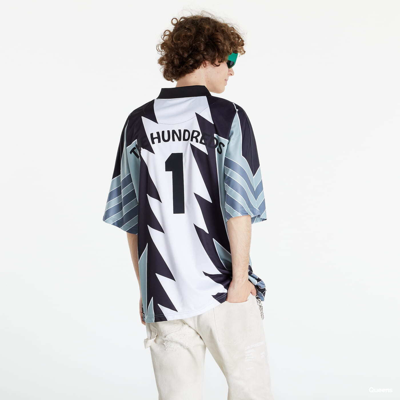 Men's T-shirts The Hundreds Kit Jersey Black/ White/ Green