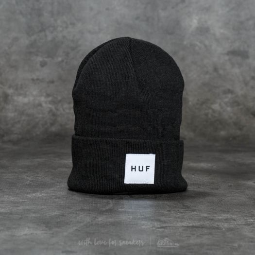 Czapki HUF Box Logo Beanie Black Footshop
