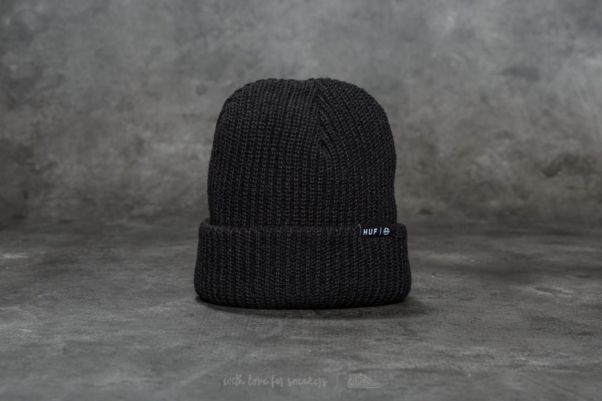 Czapki HUF Usual Beanie Black Footshop