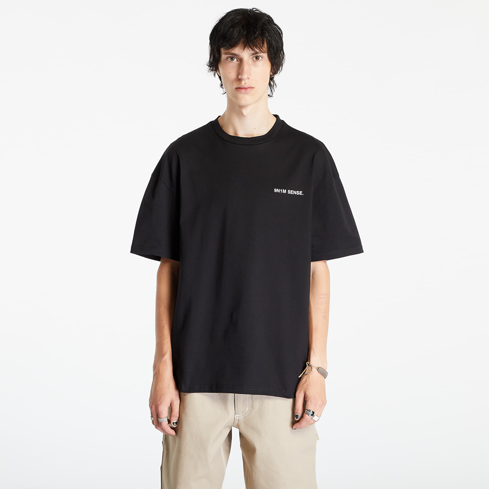 Pánská trička 9N1M SENSE. Sense Dont't Give Up Kid Tee Black