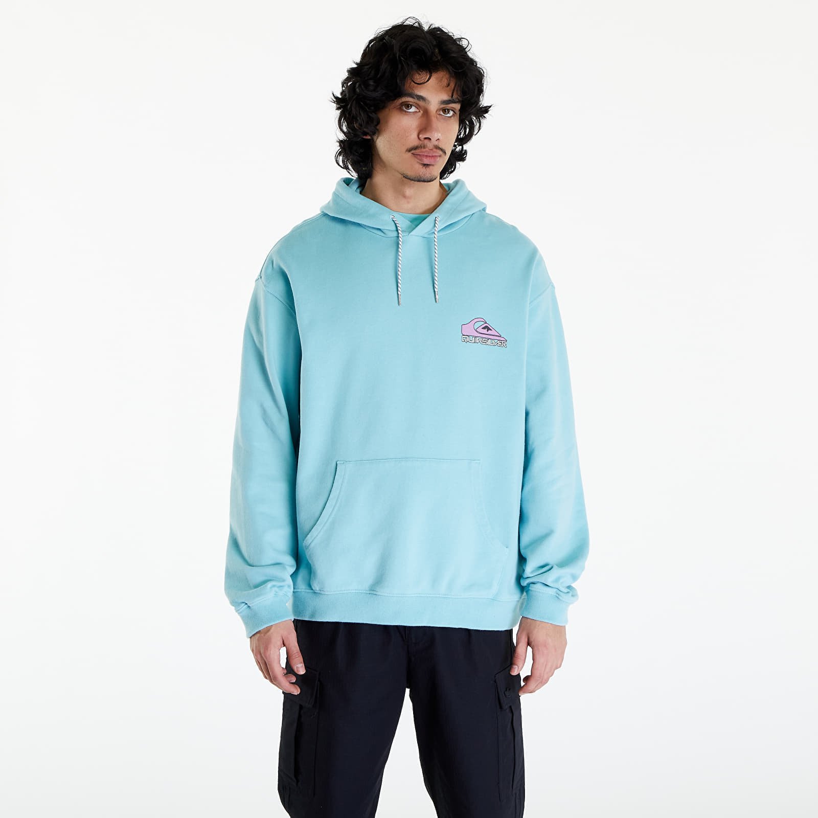 Pánské mikiny Quiksilver Apog Heritage Hoodie Marine Blue