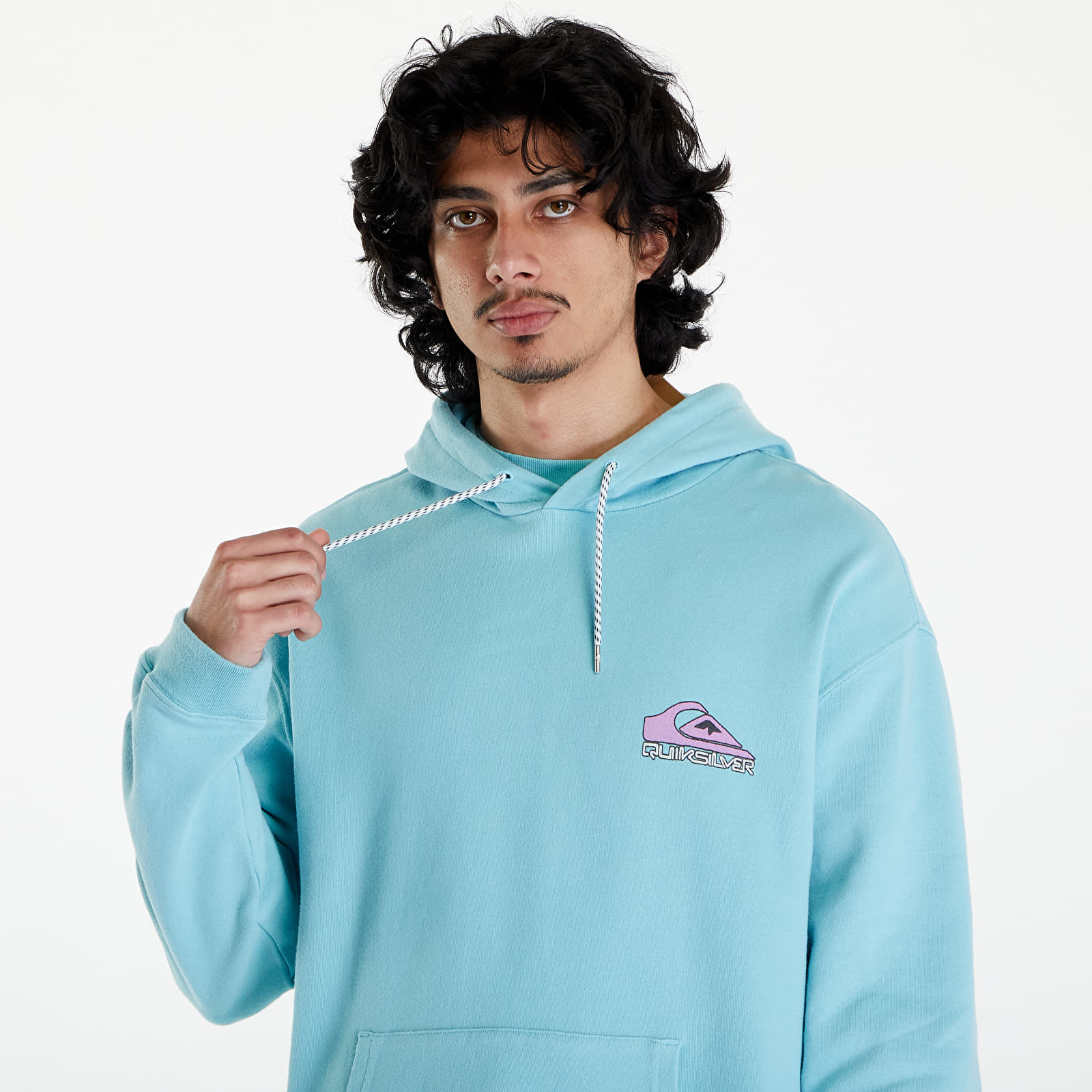 Pánské mikiny Quiksilver Apog Heritage Hoodie Marine Blue