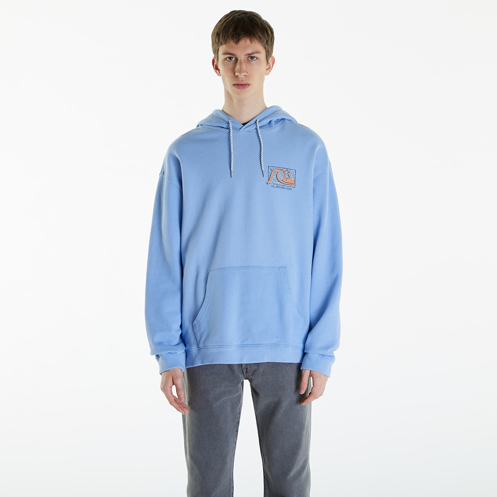 Felpe con cappuccio uomo Quiksilver Apog Heritage Hoodie Hydrangea